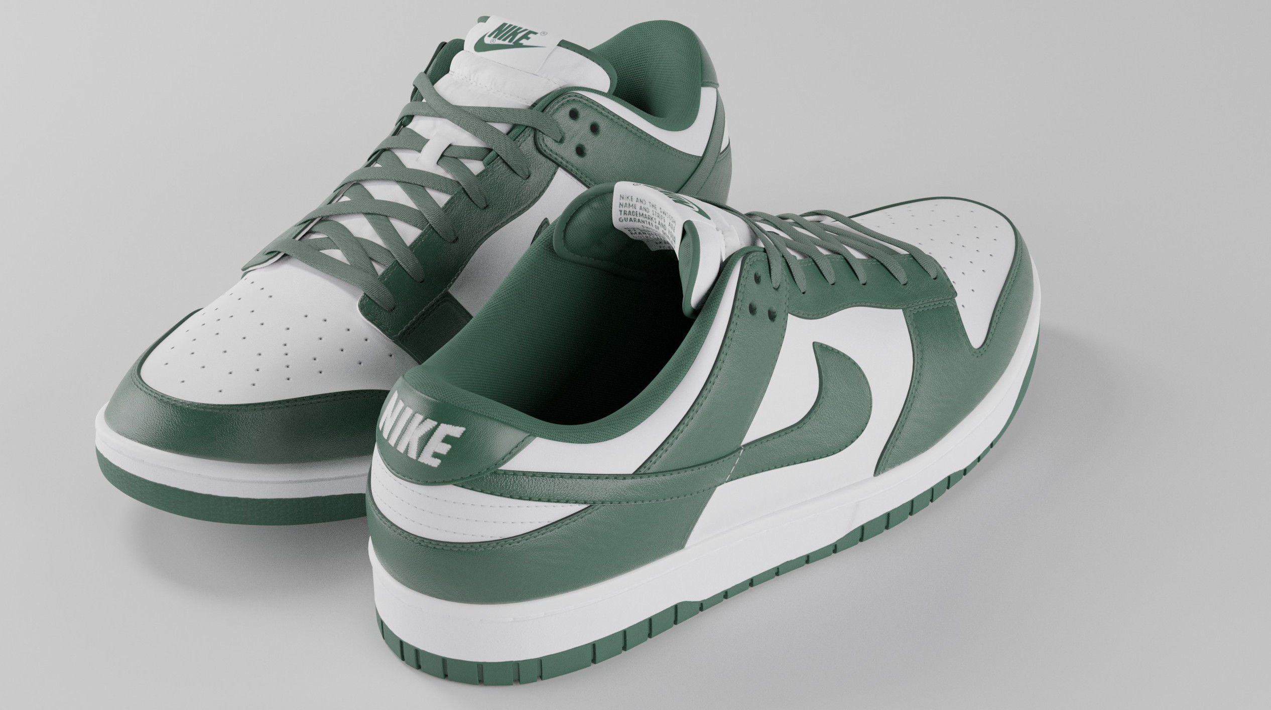 Nike Dunk Low Michigan State  Low-poly 3D model_39