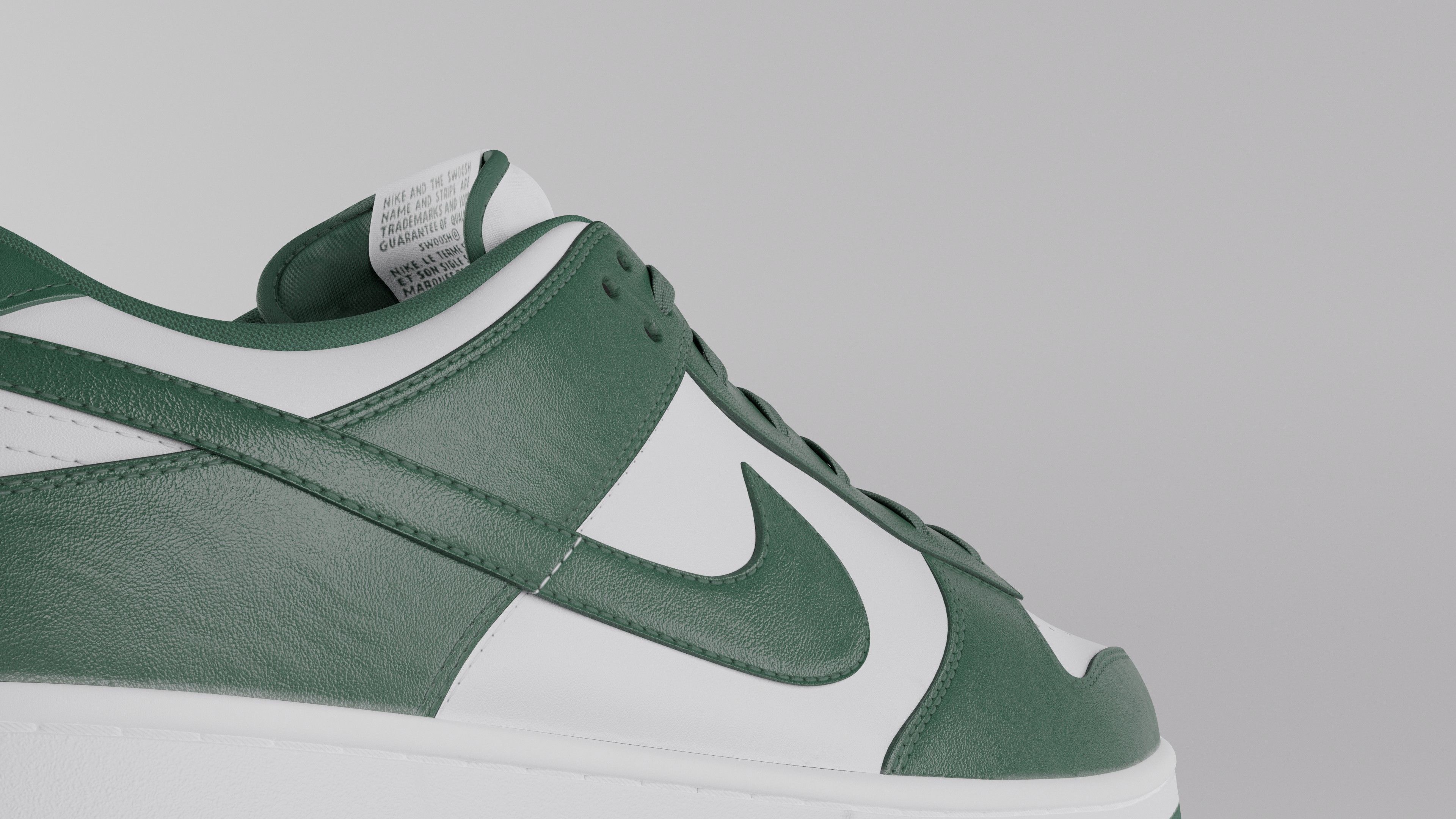 Nike Dunk Low Michigan State  Low-poly 3D model_12