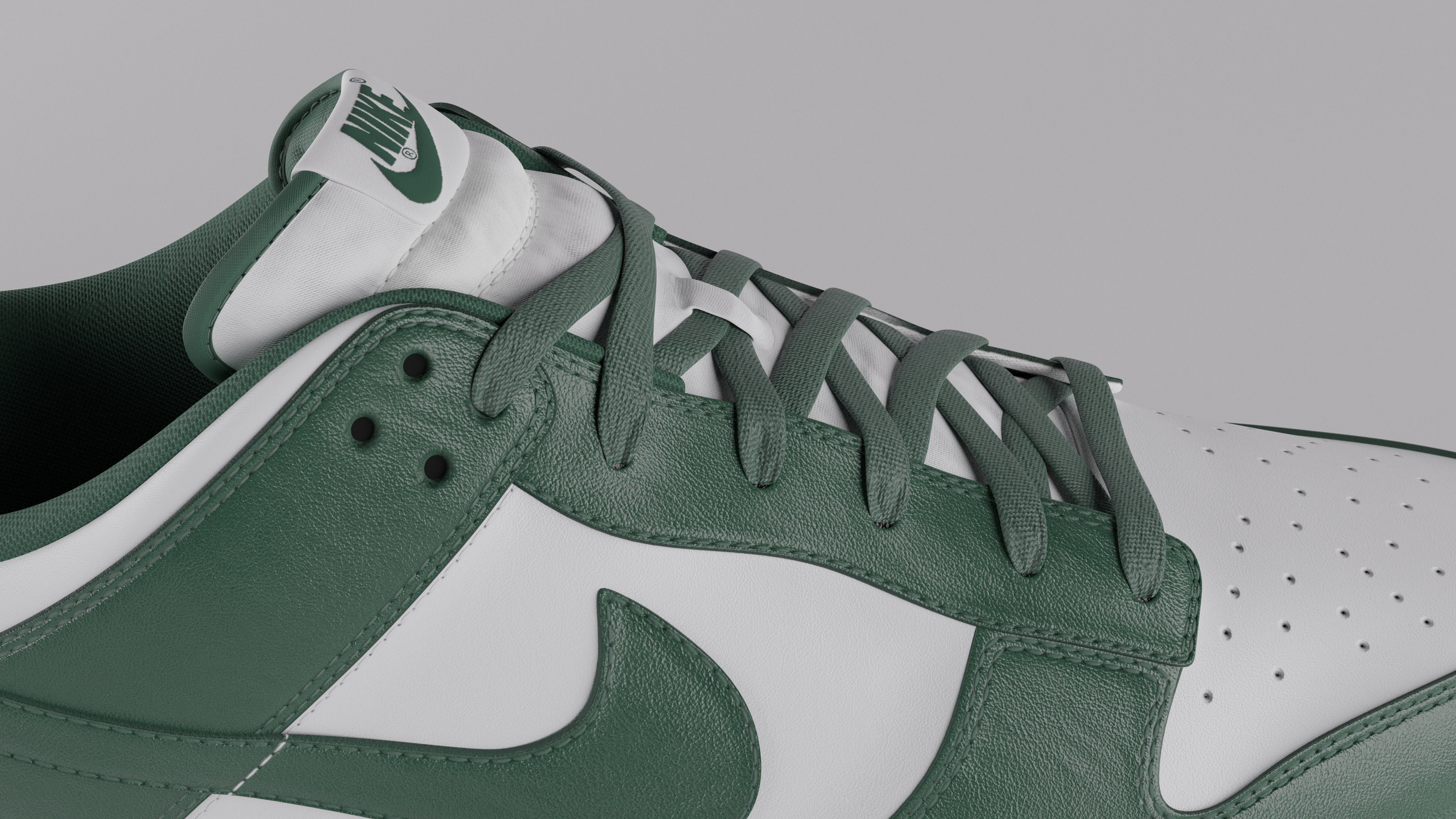 Nike Dunk Low Michigan State  Low-poly 3D model_4