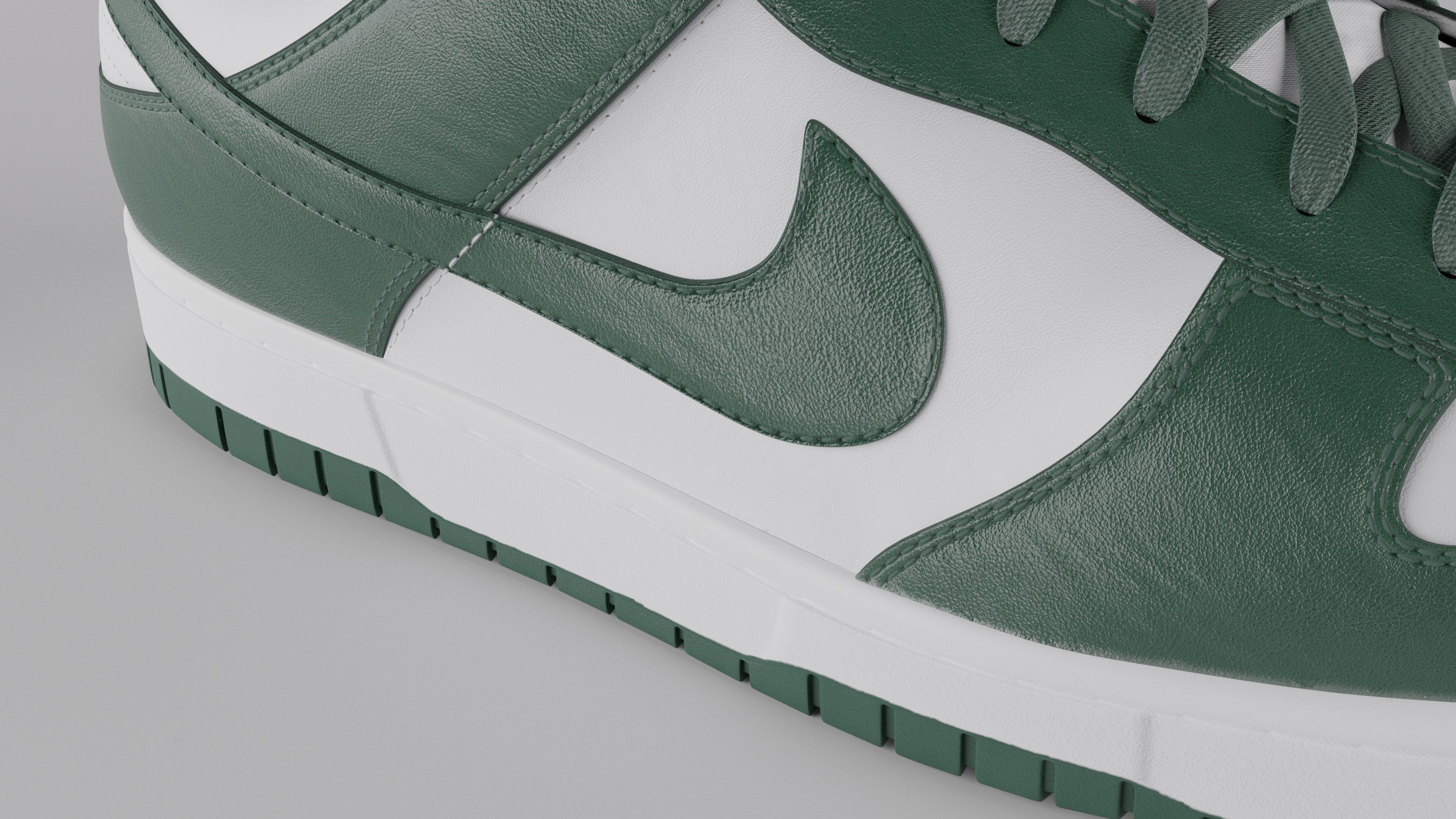Nike Dunk Low Michigan State  Low-poly 3D model_30
