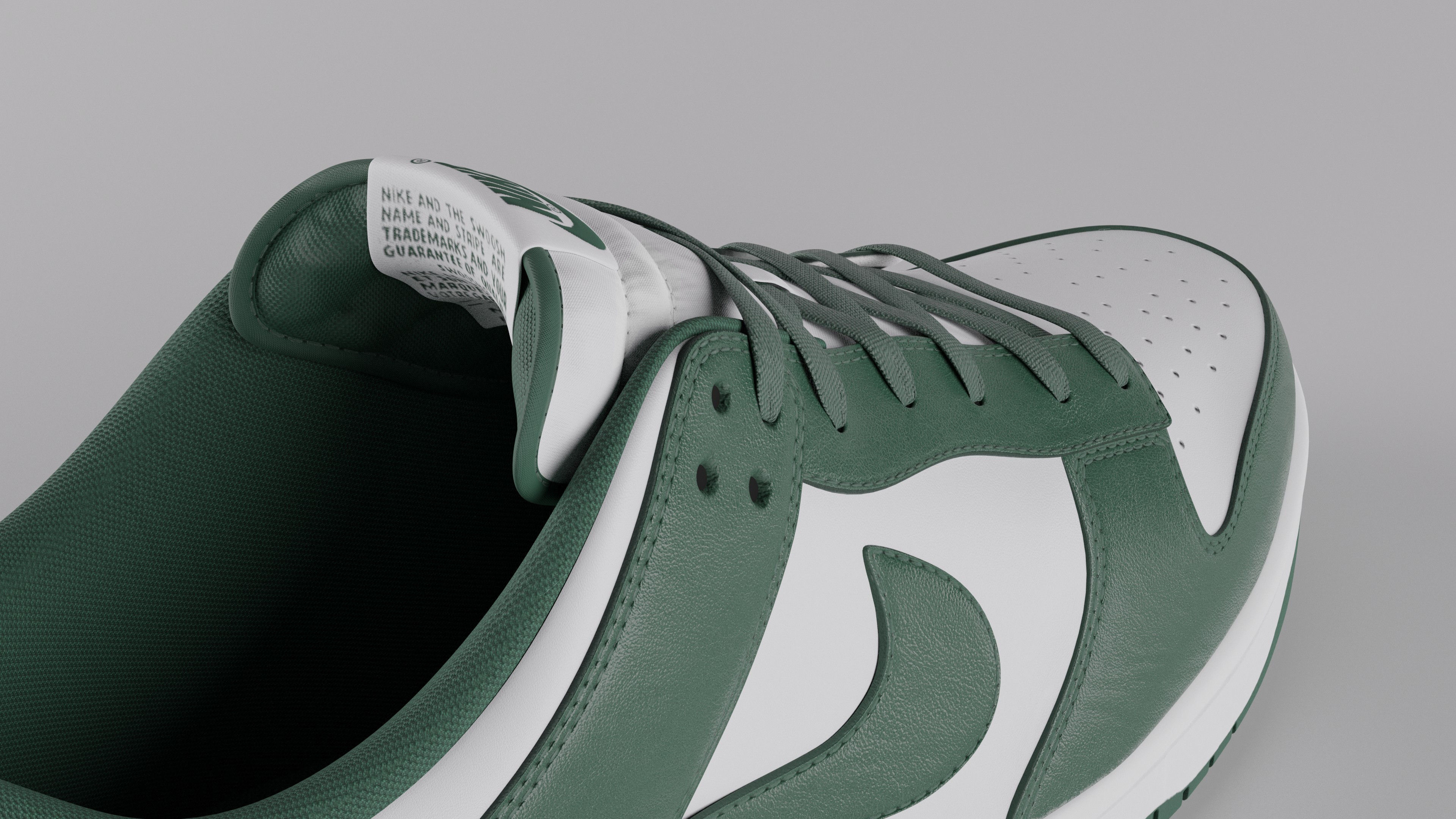 Nike Dunk Low Michigan State  Low-poly 3D model_44