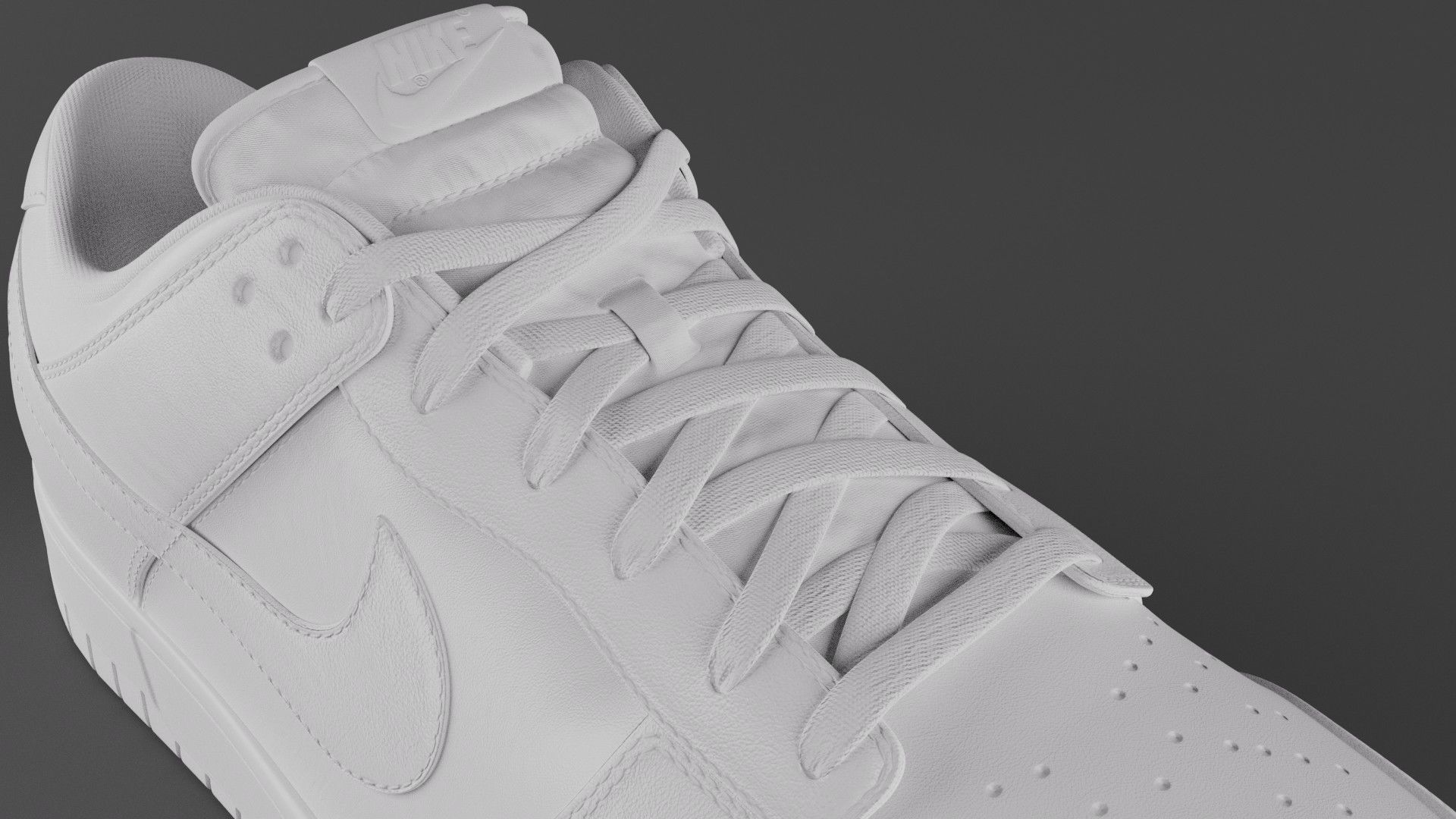 Nike Dunk Low Michigan State  Low-poly 3D model_25