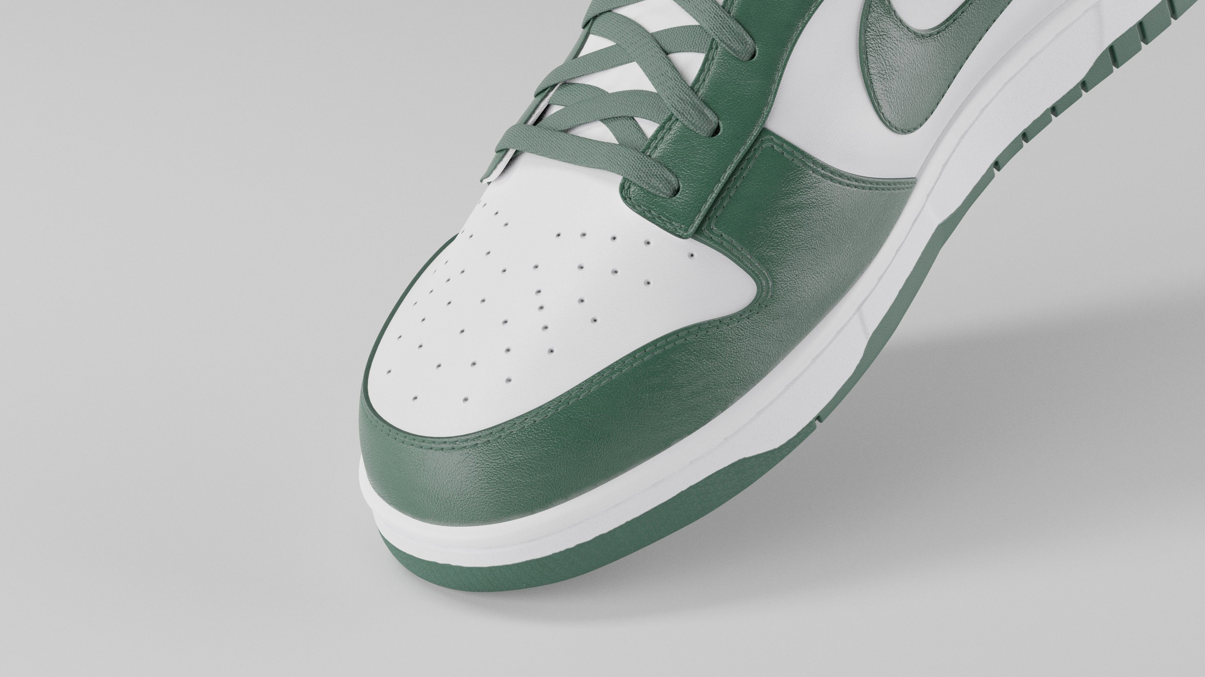 Nike Dunk Low Michigan State  Low-poly 3D model_2