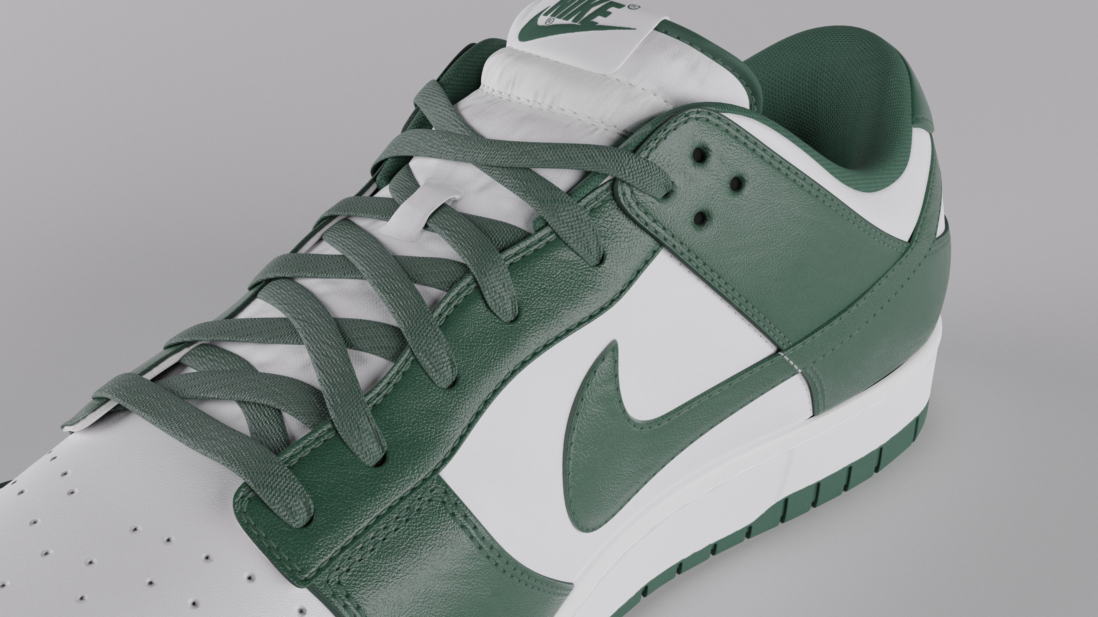 Nike Dunk Low Michigan State  Low-poly 3D model_8