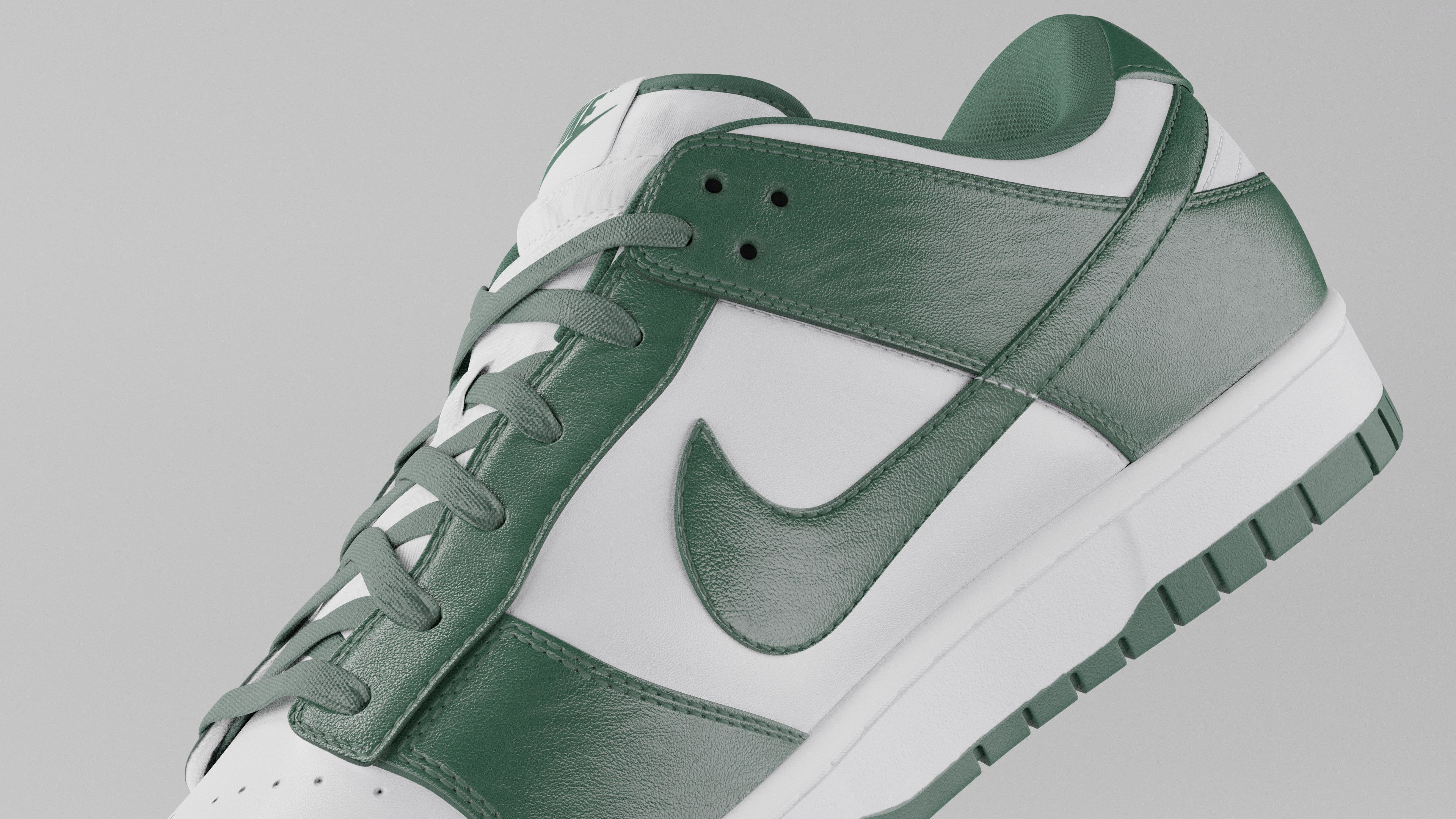 Nike Dunk Low Michigan State  Low-poly 3D model_5