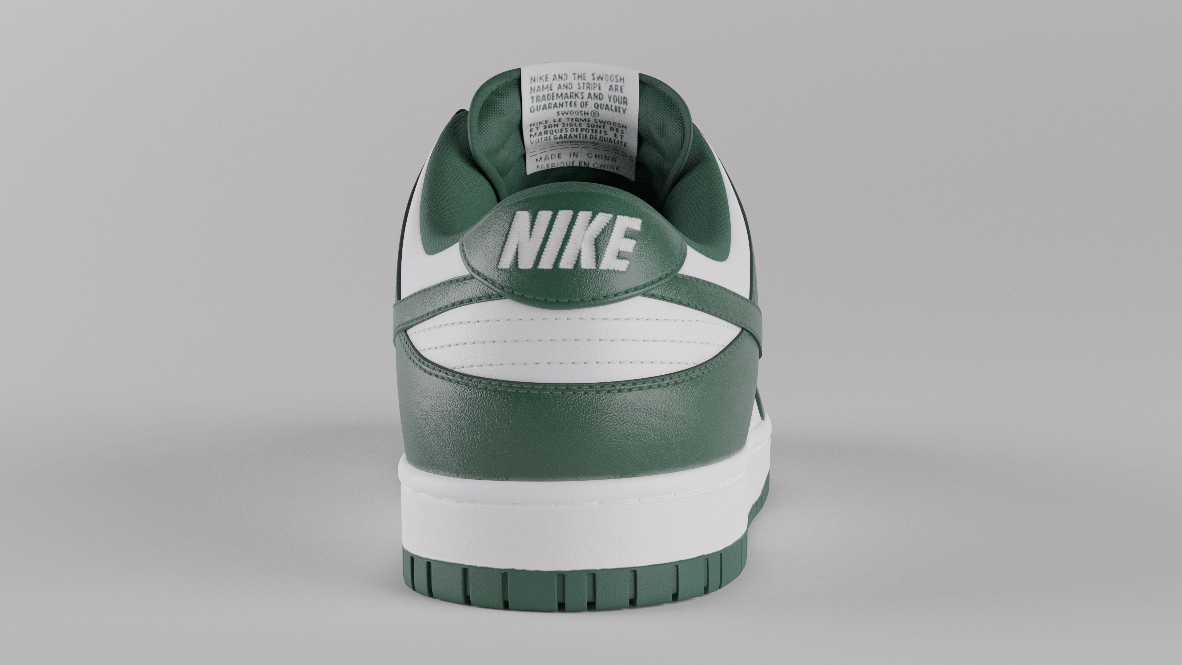 Nike Dunk Low Michigan State  Low-poly 3D model_15