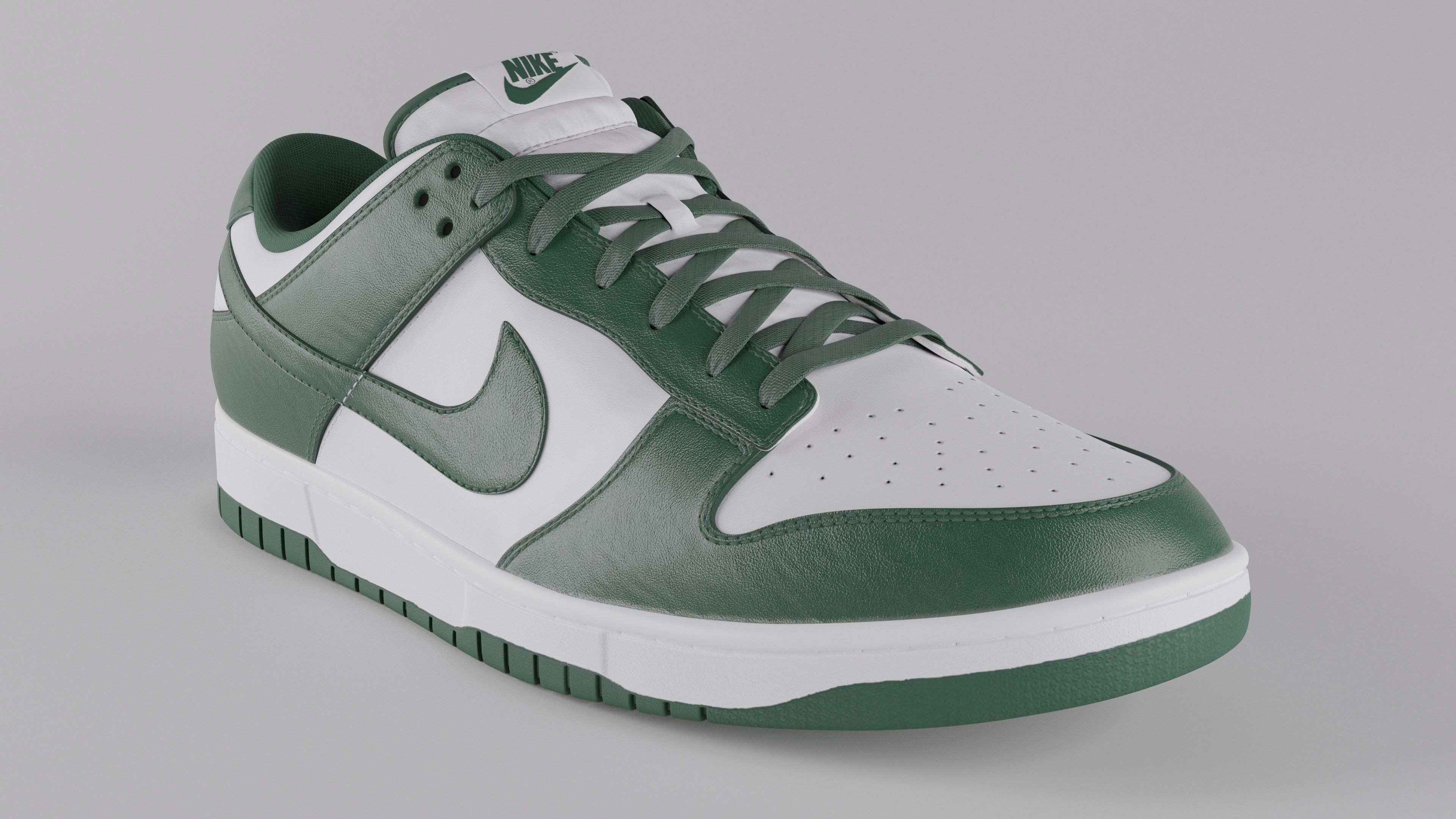Nike Dunk Low Michigan State  Low-poly 3D model_21