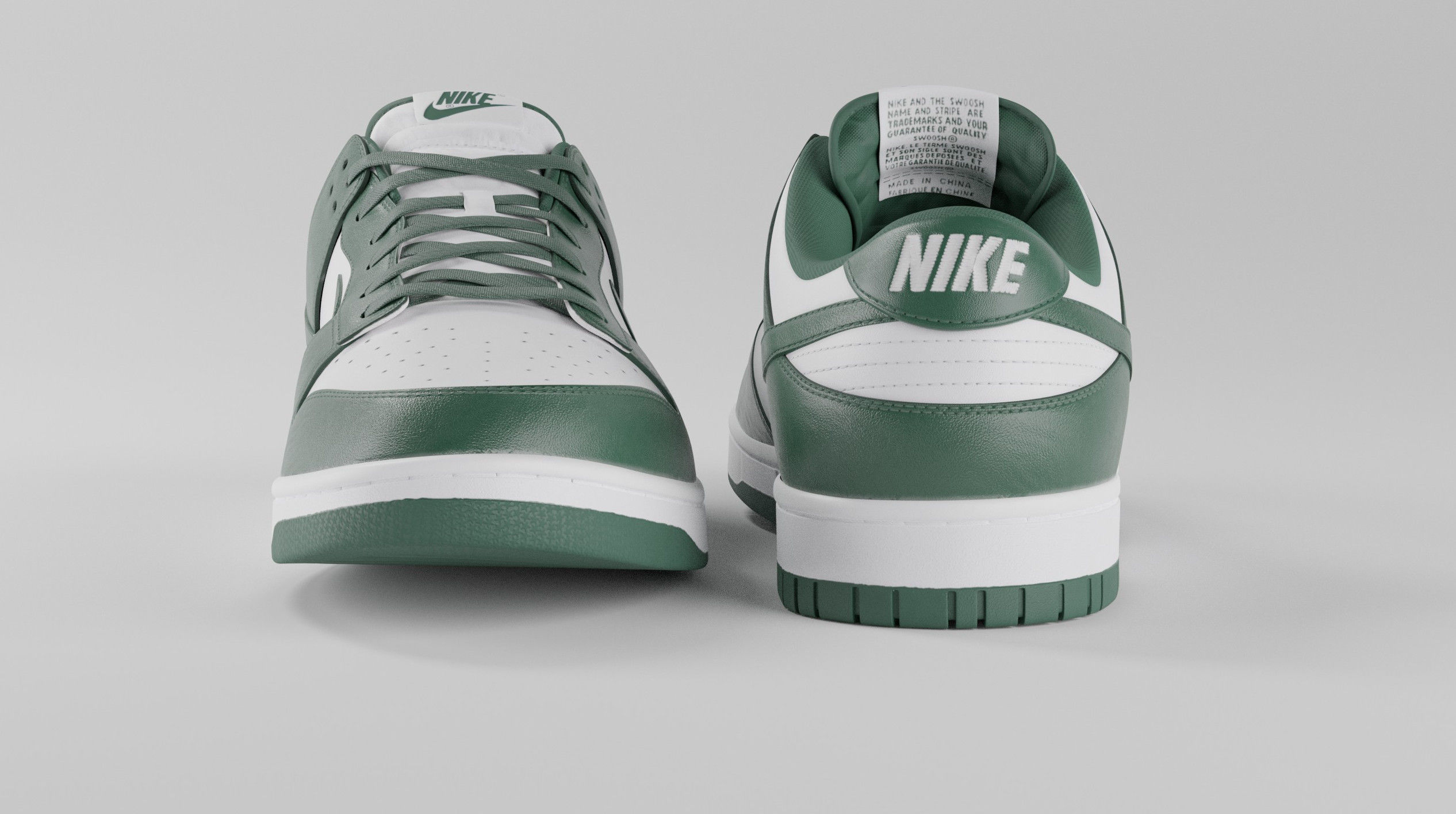 Nike Dunk Low Michigan State  Low-poly 3D model_45