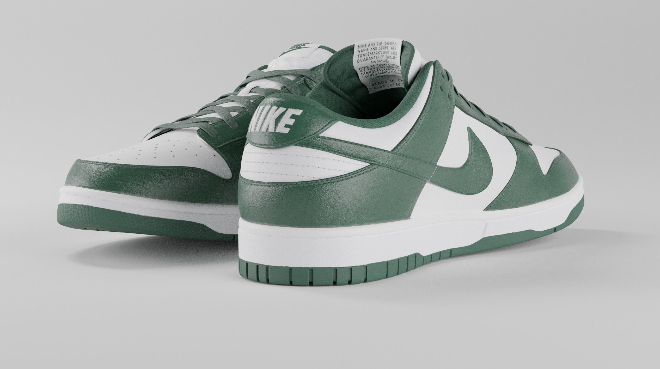 Nike Dunk Low Michigan State  Low-poly 3D model_41