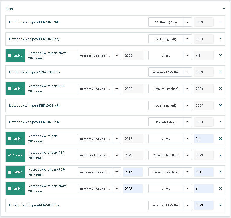 Notebook with pen 3D model_15