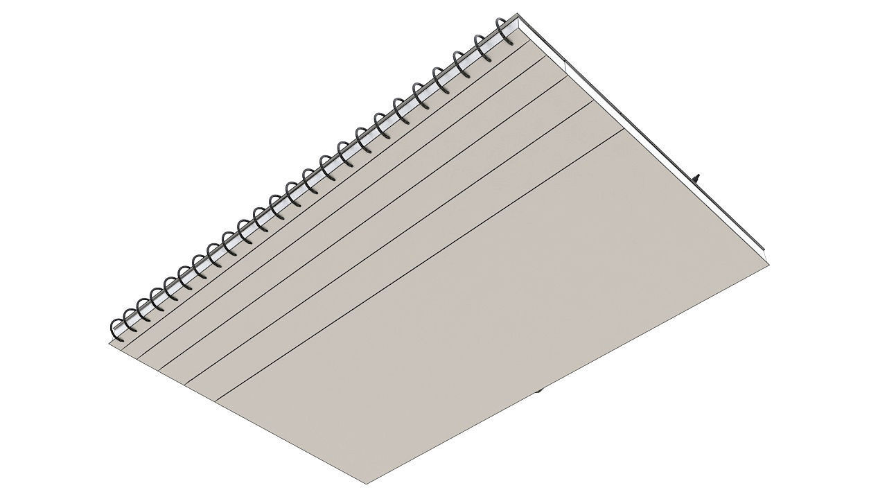 Notebook with pen 3D model_9