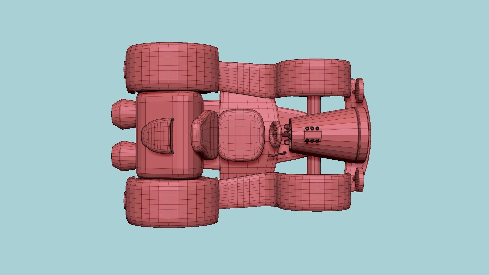 Cartoon Kart E05 Pink - Vehicle Racing Design Low-poly 3D model_16