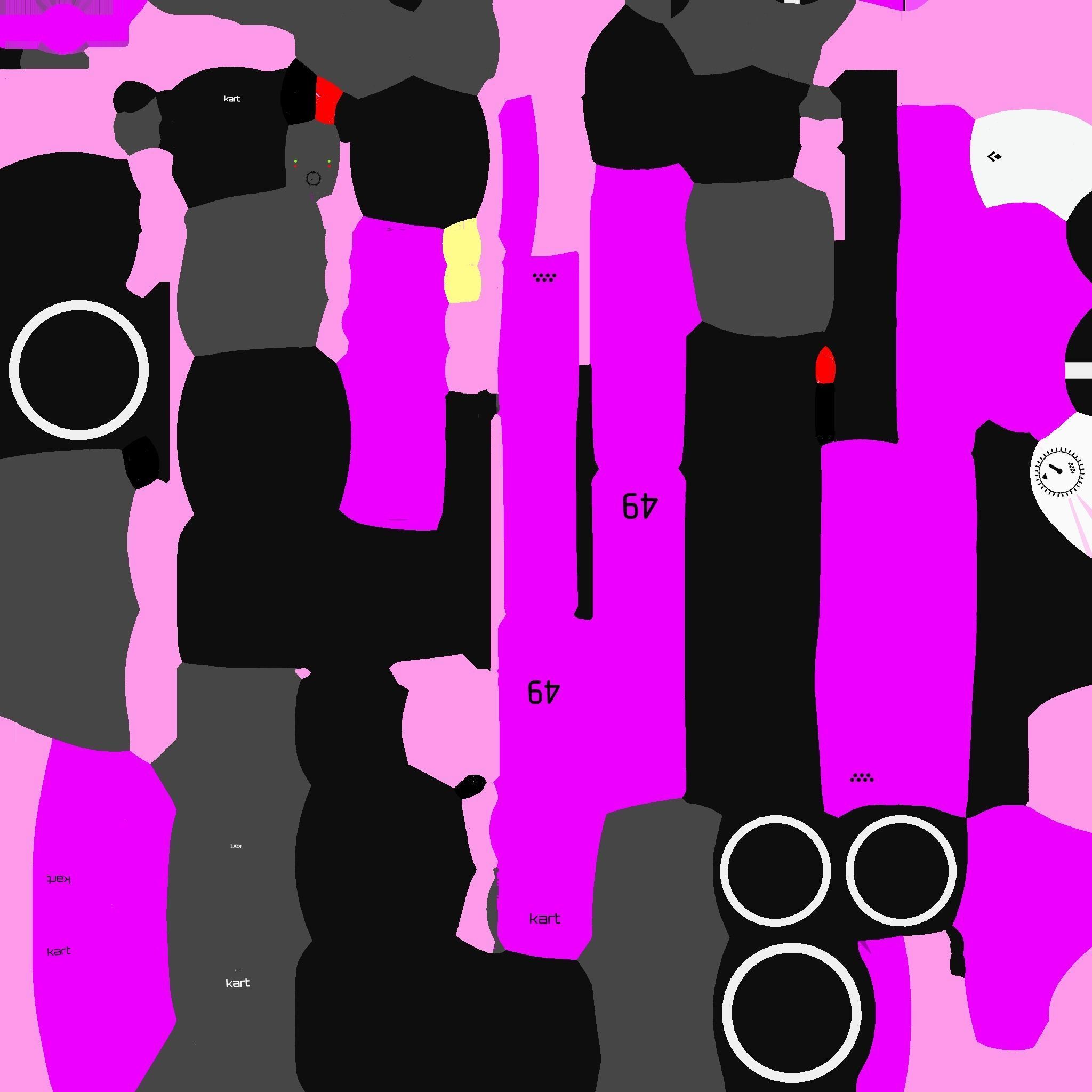 Cartoon Kart E05 Pink - Vehicle Racing Design Low-poly 3D model_20