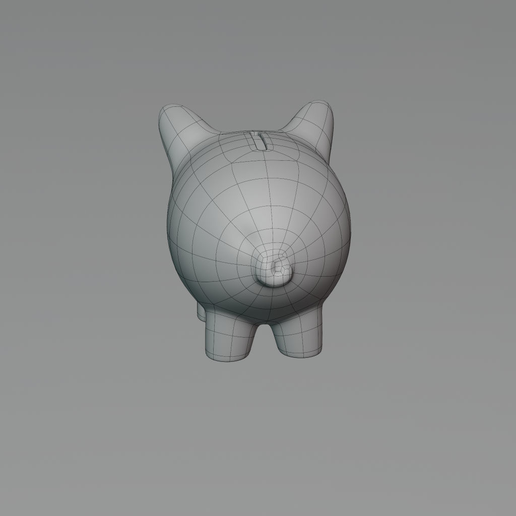 Piggy Bank low poly 3D model PBR 3D model_13