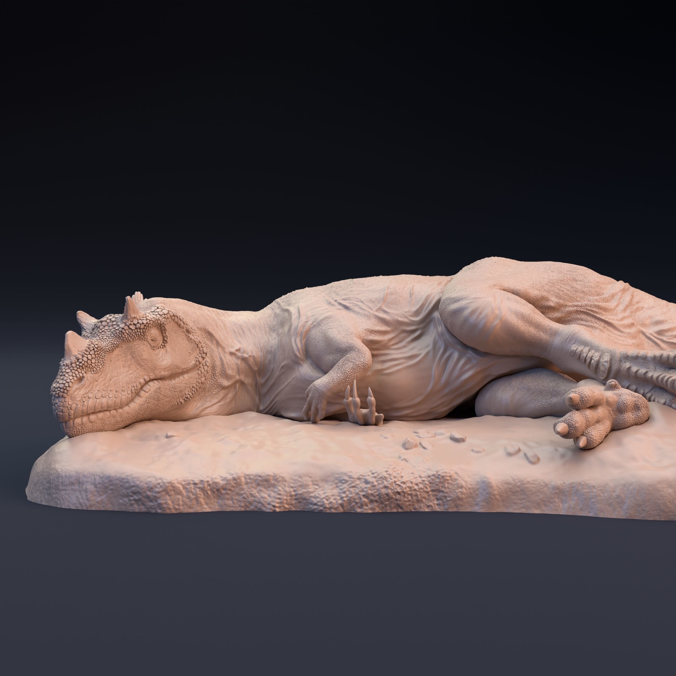 Ceratosaurus sleeping 3D print model_1