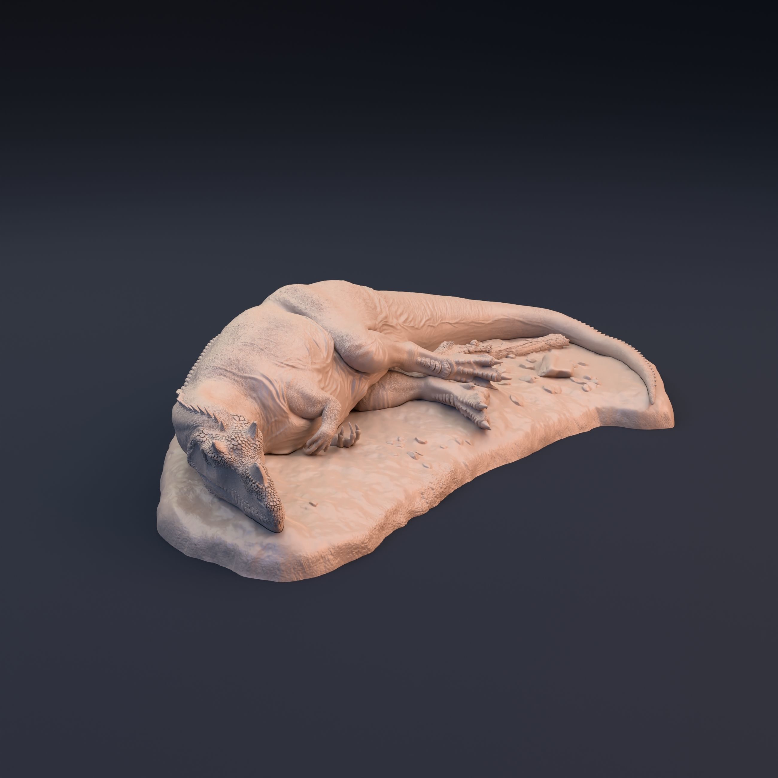 Ceratosaurus sleeping 3D print model_8