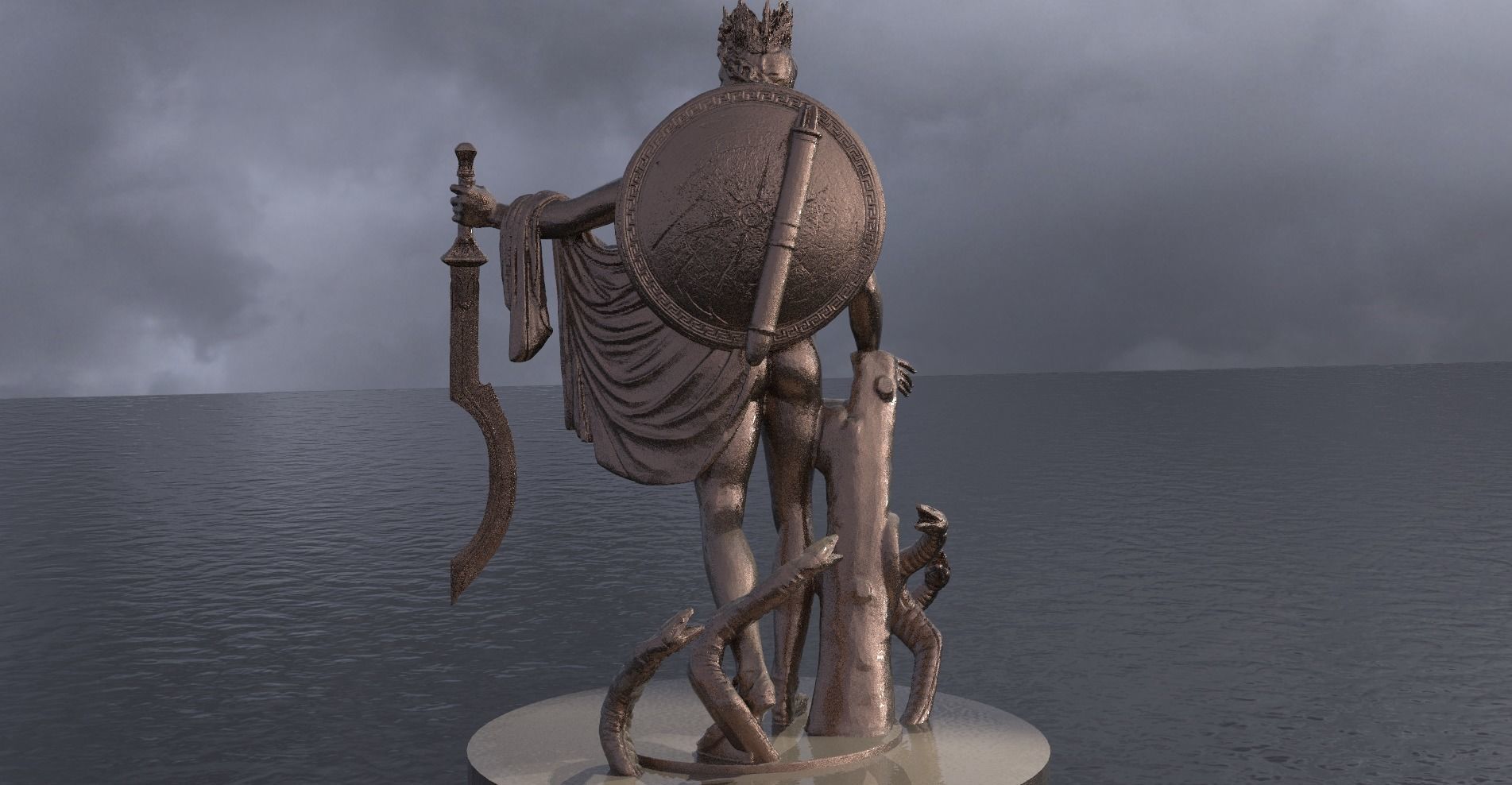 Perseus Statue  3D model_1