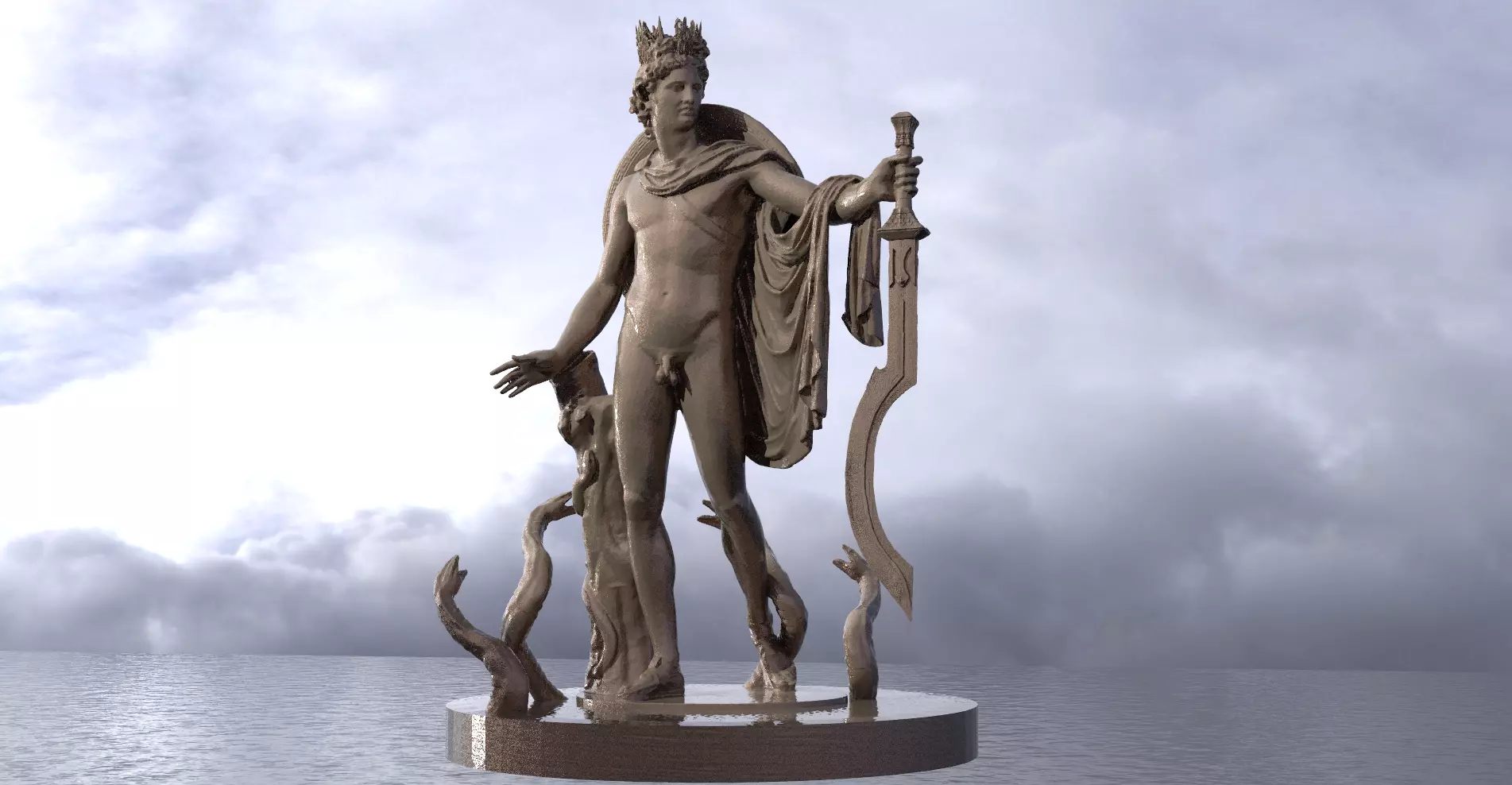 Perseus Statue  3D model_0