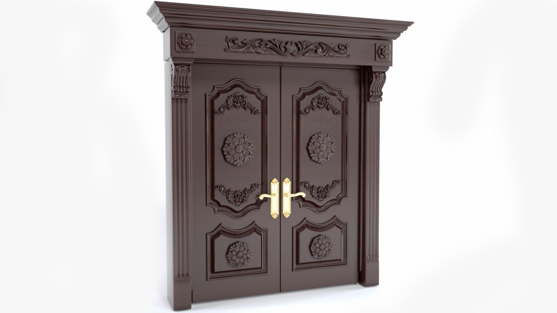 Double door 3D model_1