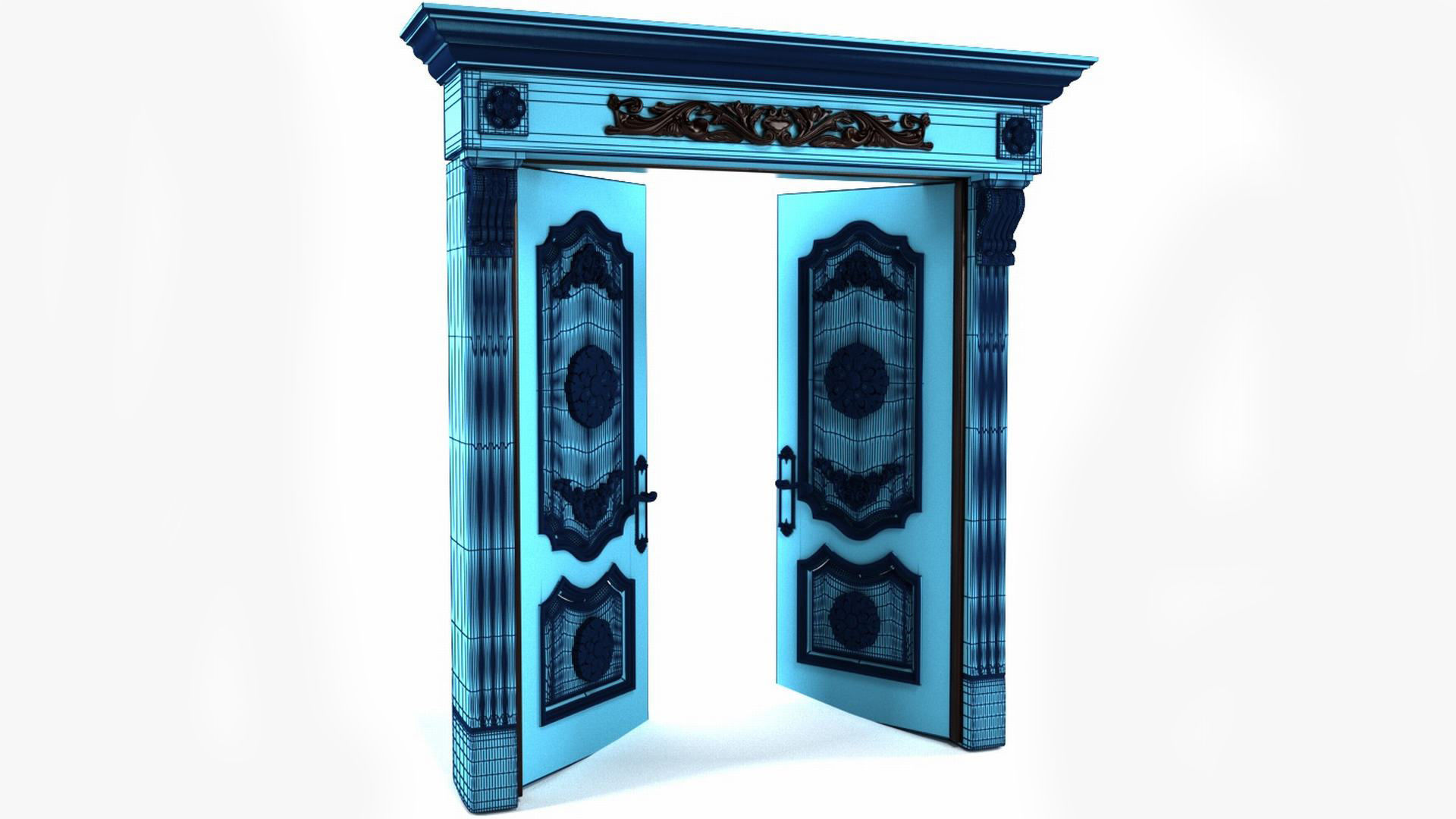 Double door 3D model_6