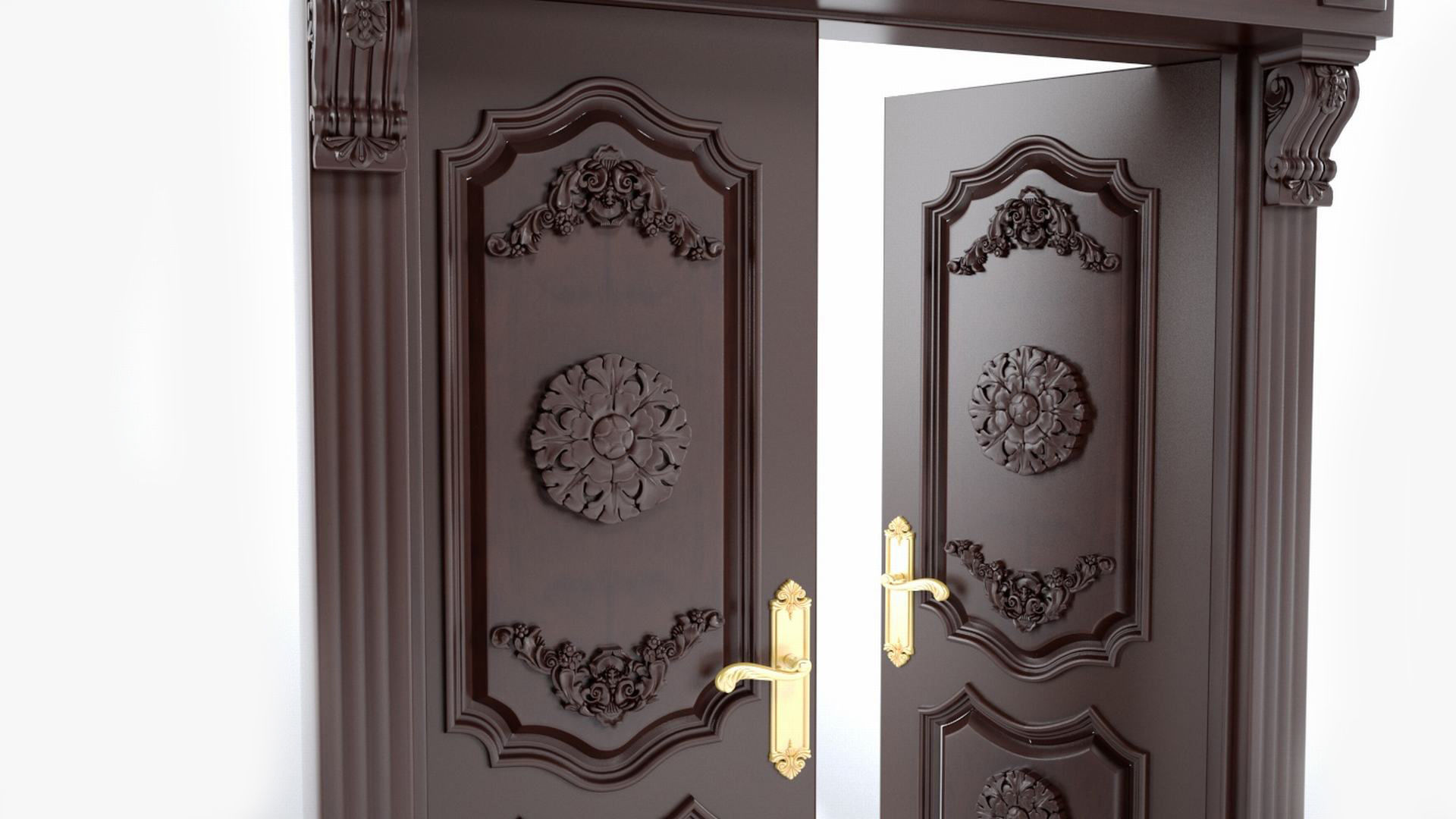 Double door 3D model_5