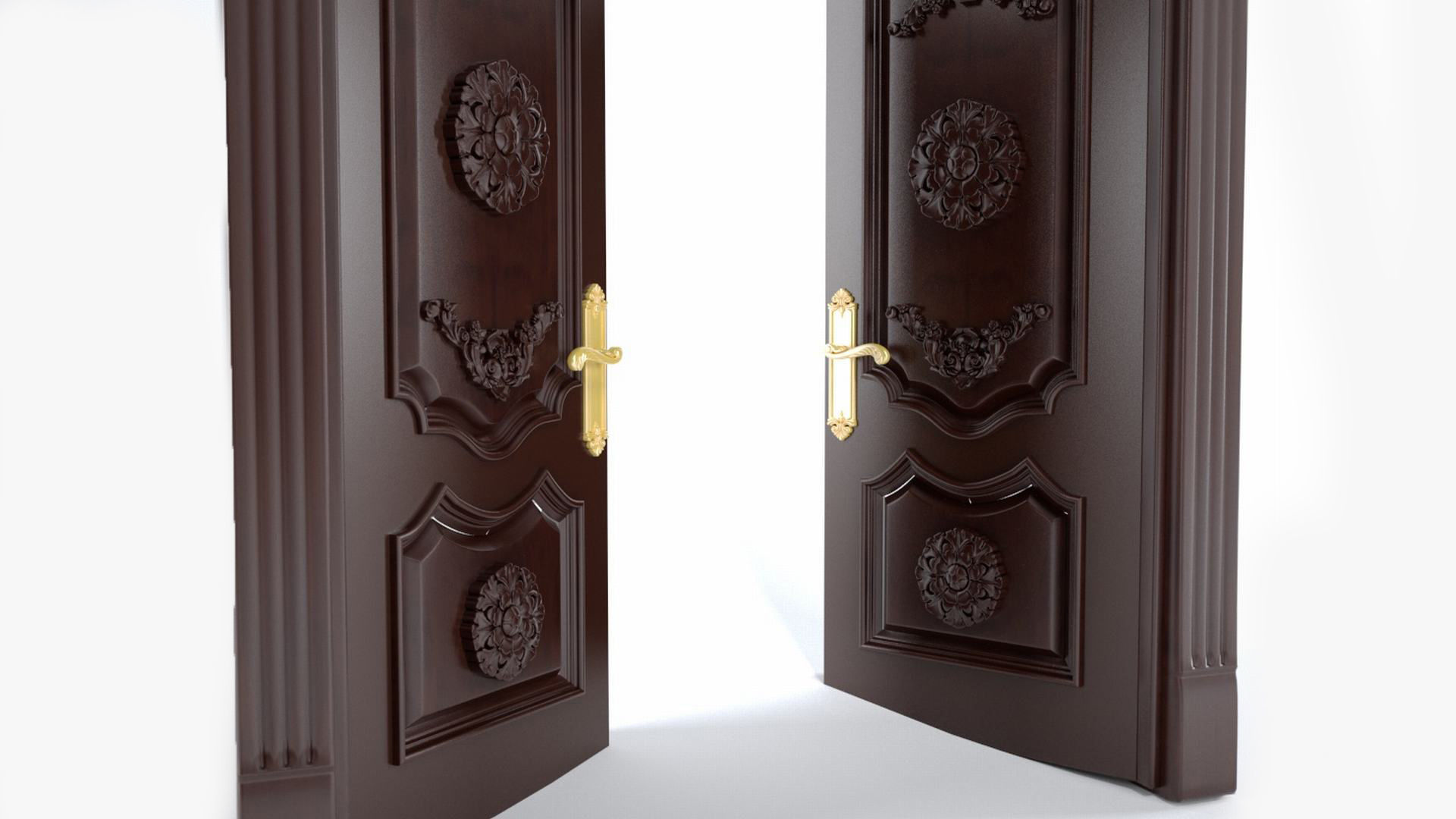 Double door 3D model_4