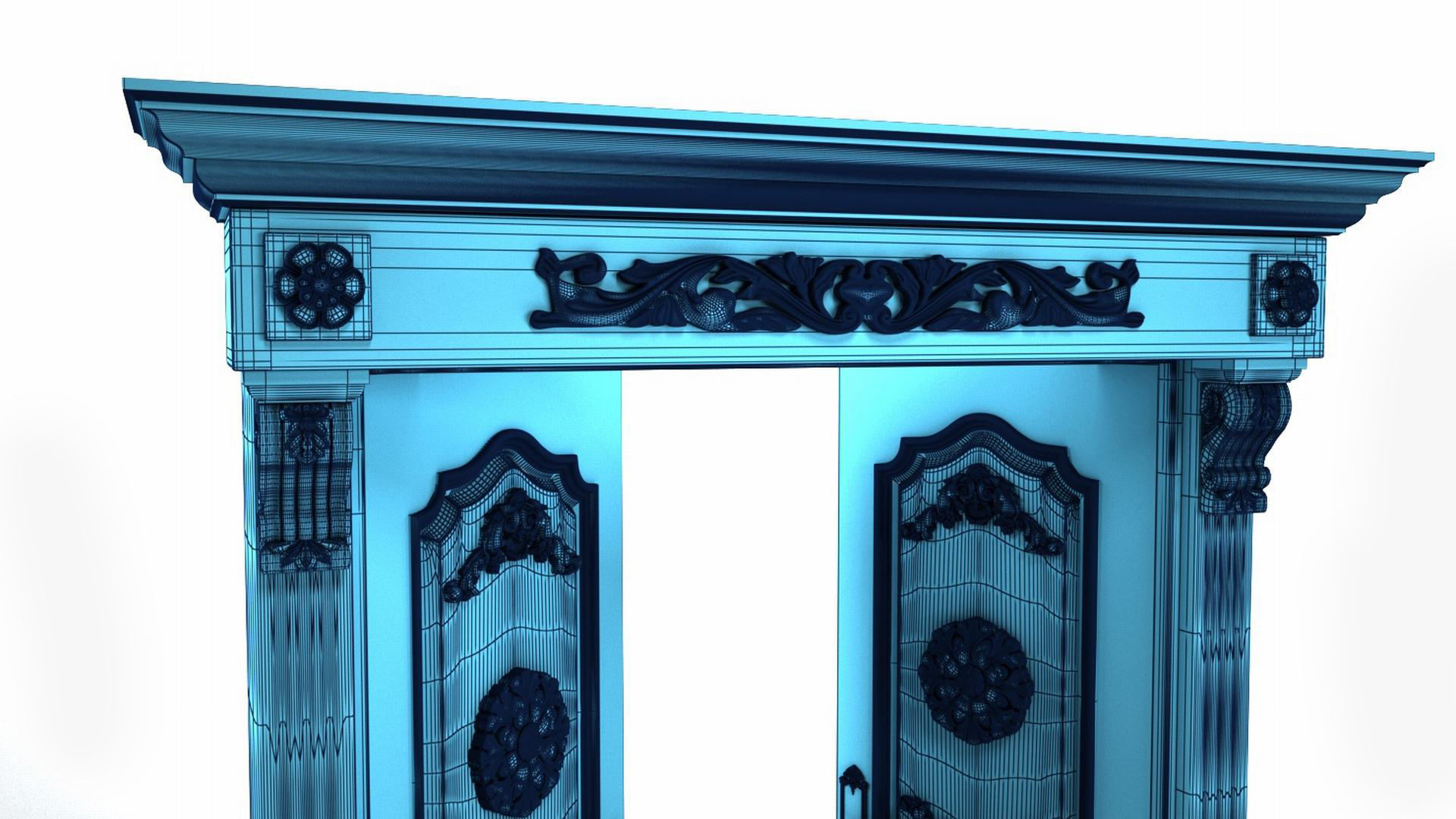 Double door 3D model_7