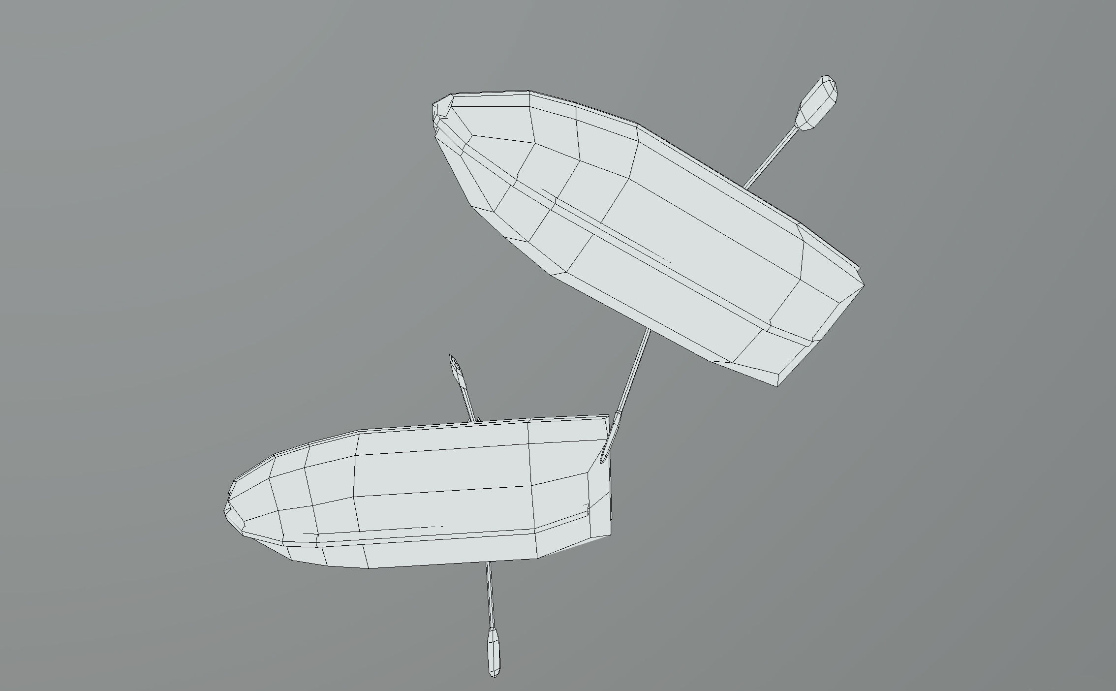 Stylized hand painted lowpoly boat in fantasy cartoon style Low-poly 3D model_9