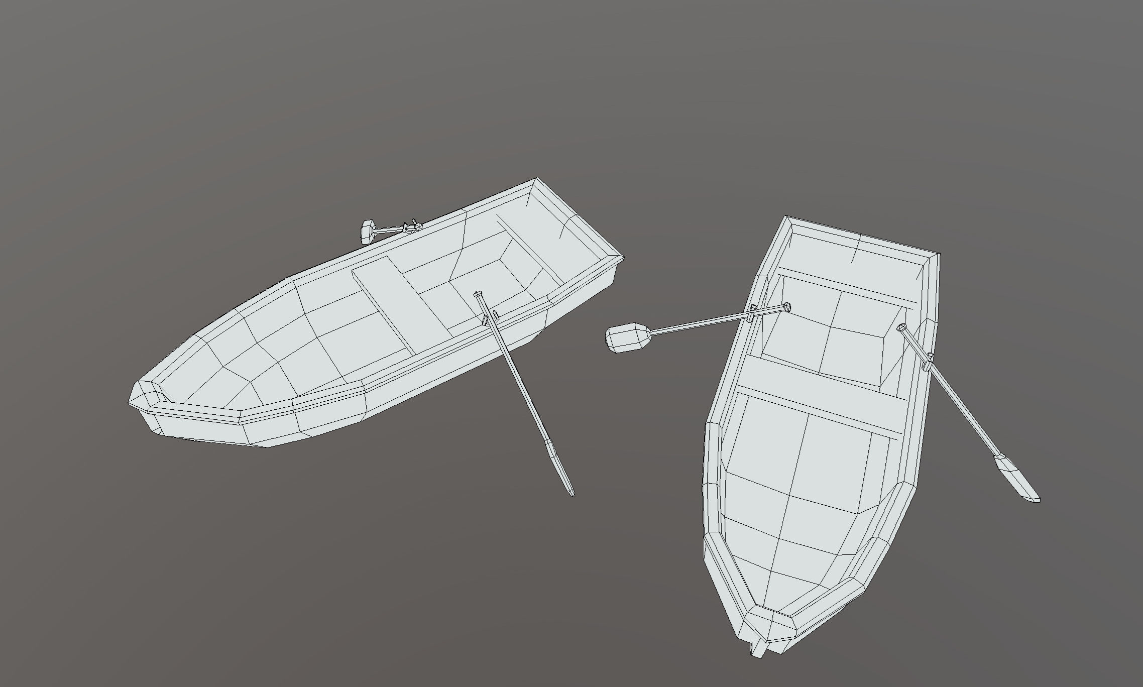 Stylized hand painted lowpoly boat in fantasy cartoon style Low-poly 3D model_11