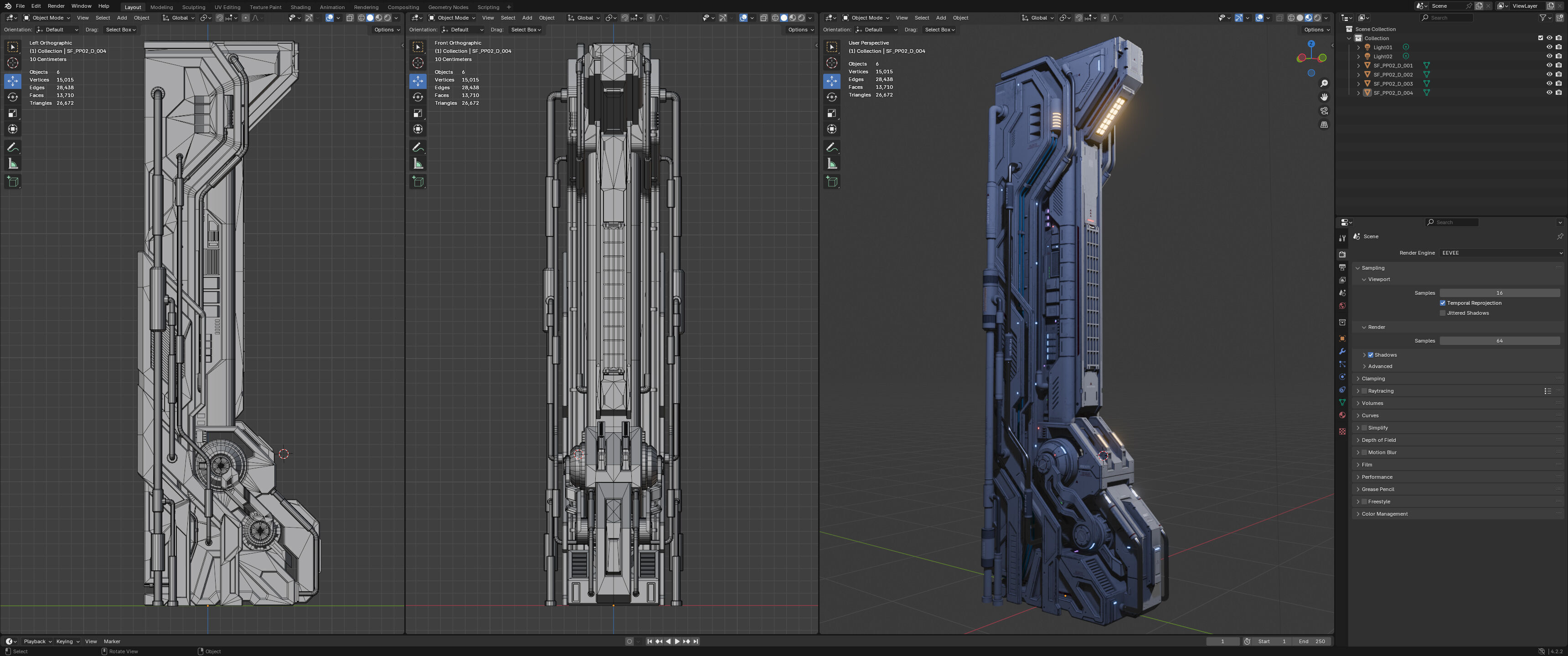 Sci-Fi Parts Kit Pack Vol 02 D-PBR Low-poly 3D model_4