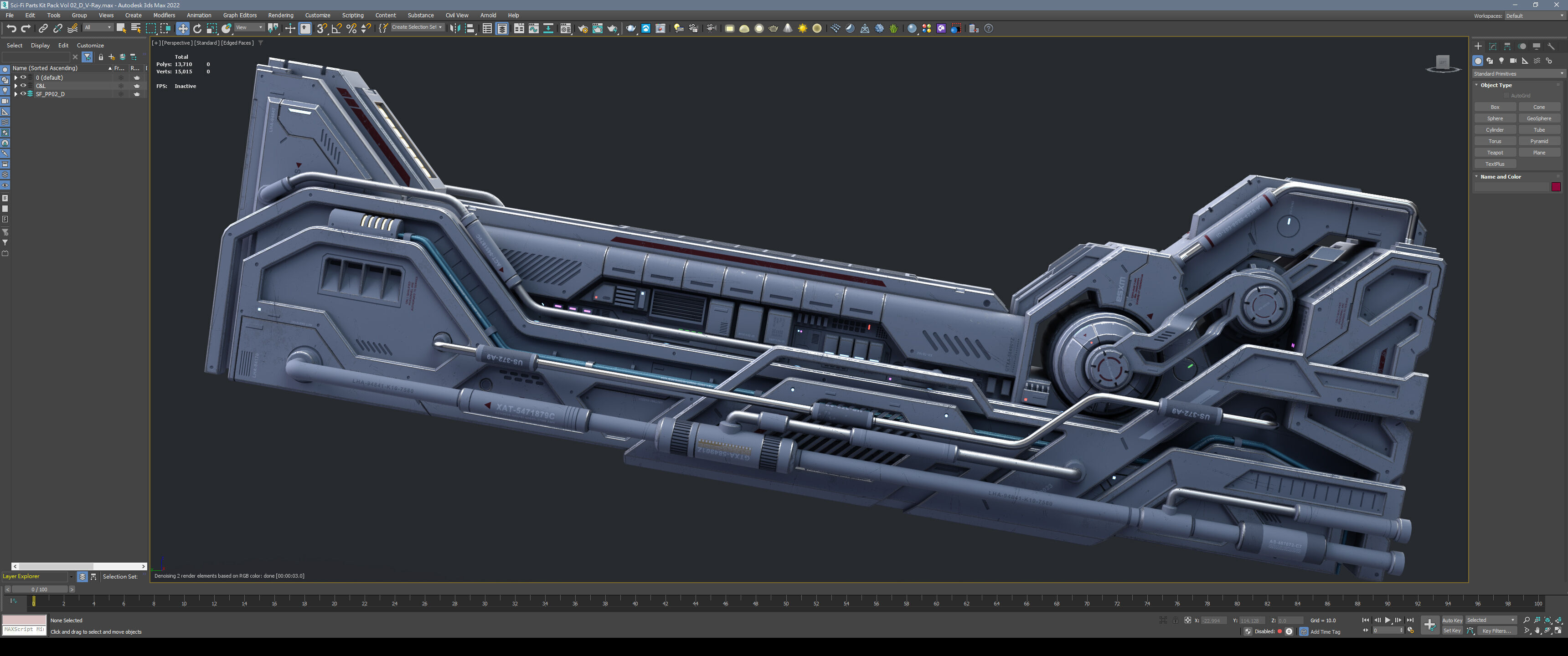 Sci-Fi Parts Kit Pack Vol 02 D-PBR Low-poly 3D model_3