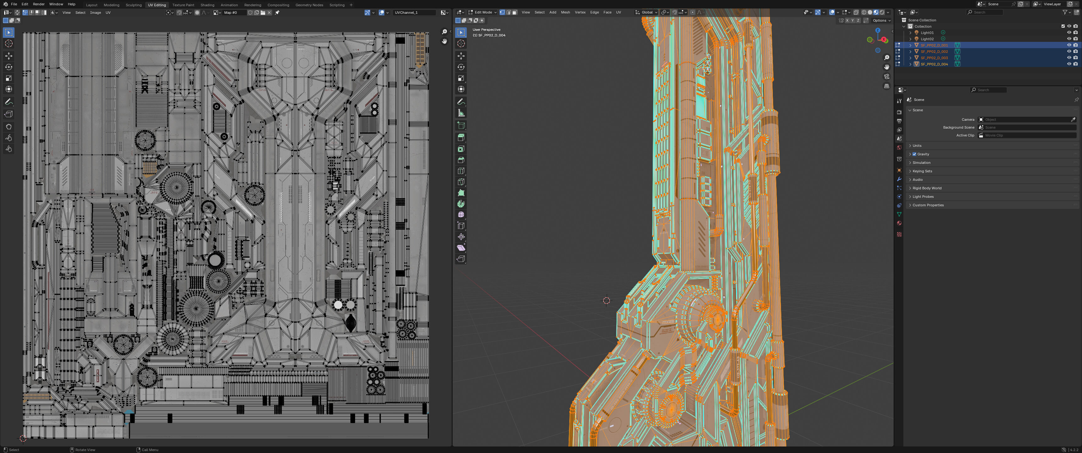 Sci-Fi Parts Kit Pack Vol 02 D-PBR Low-poly 3D model_5