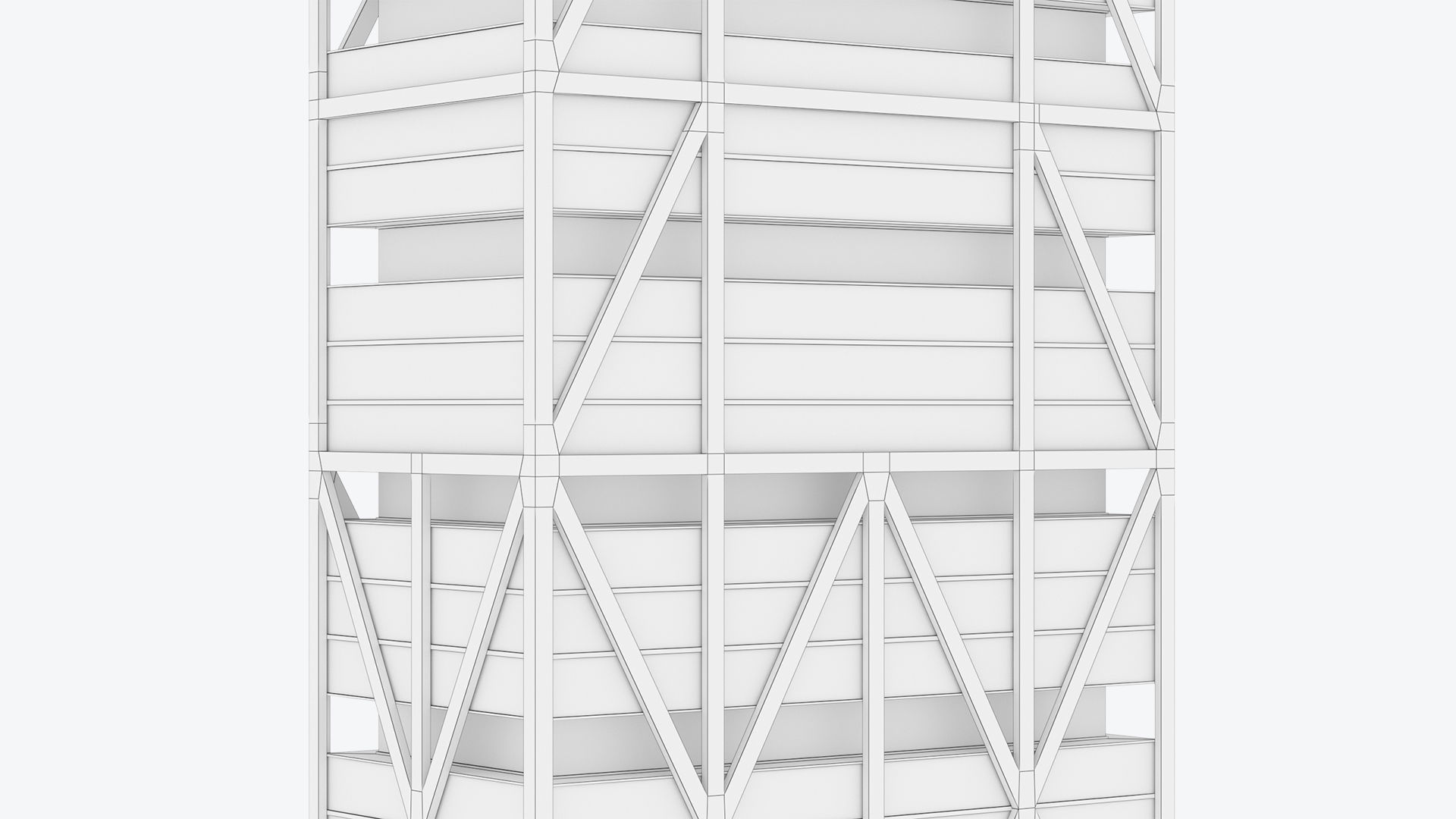 Apartment Building Day and Night Low-poly 3D model_21