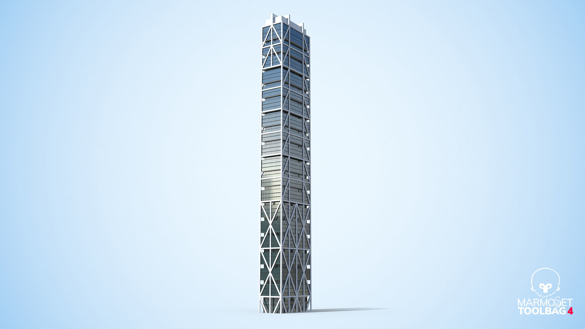 Apartment Building Day and Night Low-poly 3D model_3