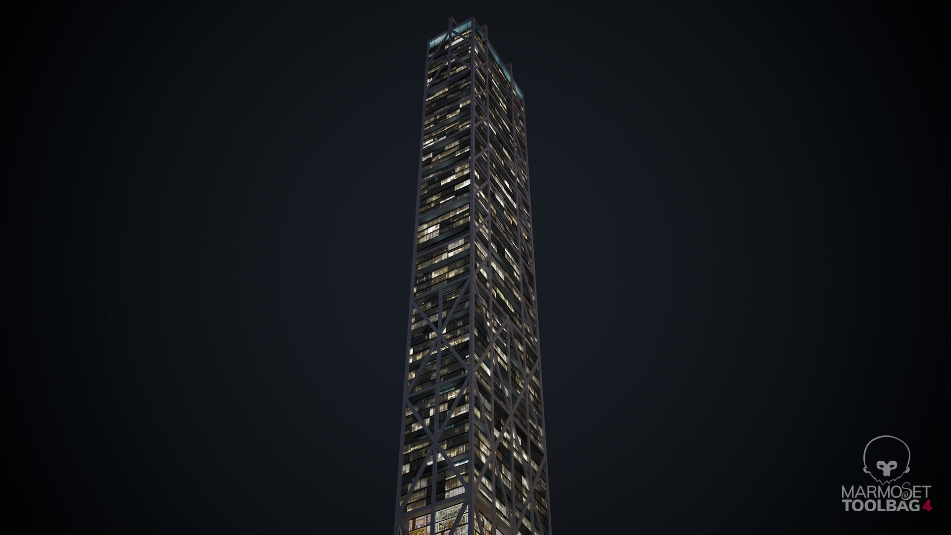 Apartment Building Day and Night Low-poly 3D model_8