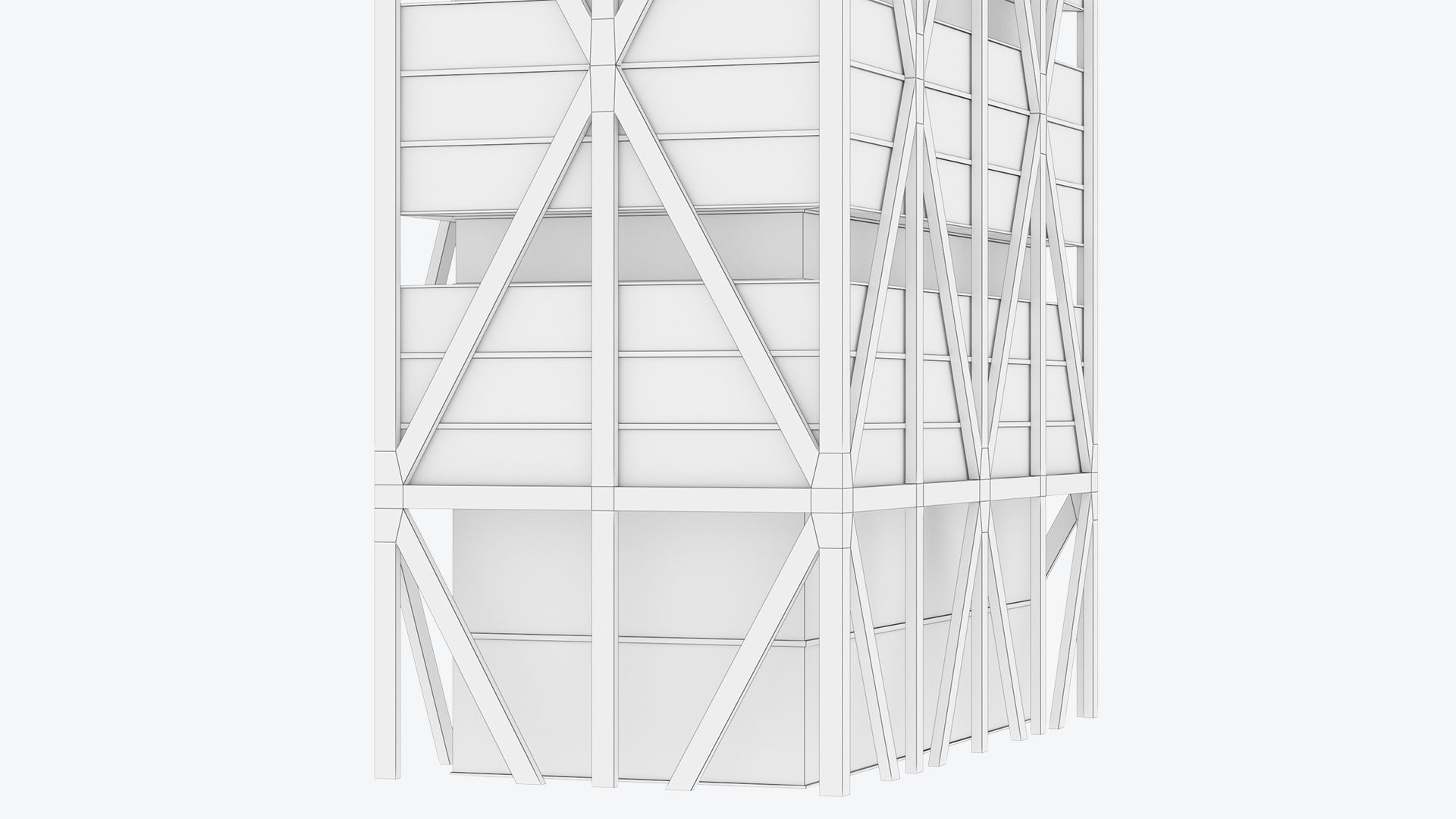 Apartment Building Day and Night Low-poly 3D model_20