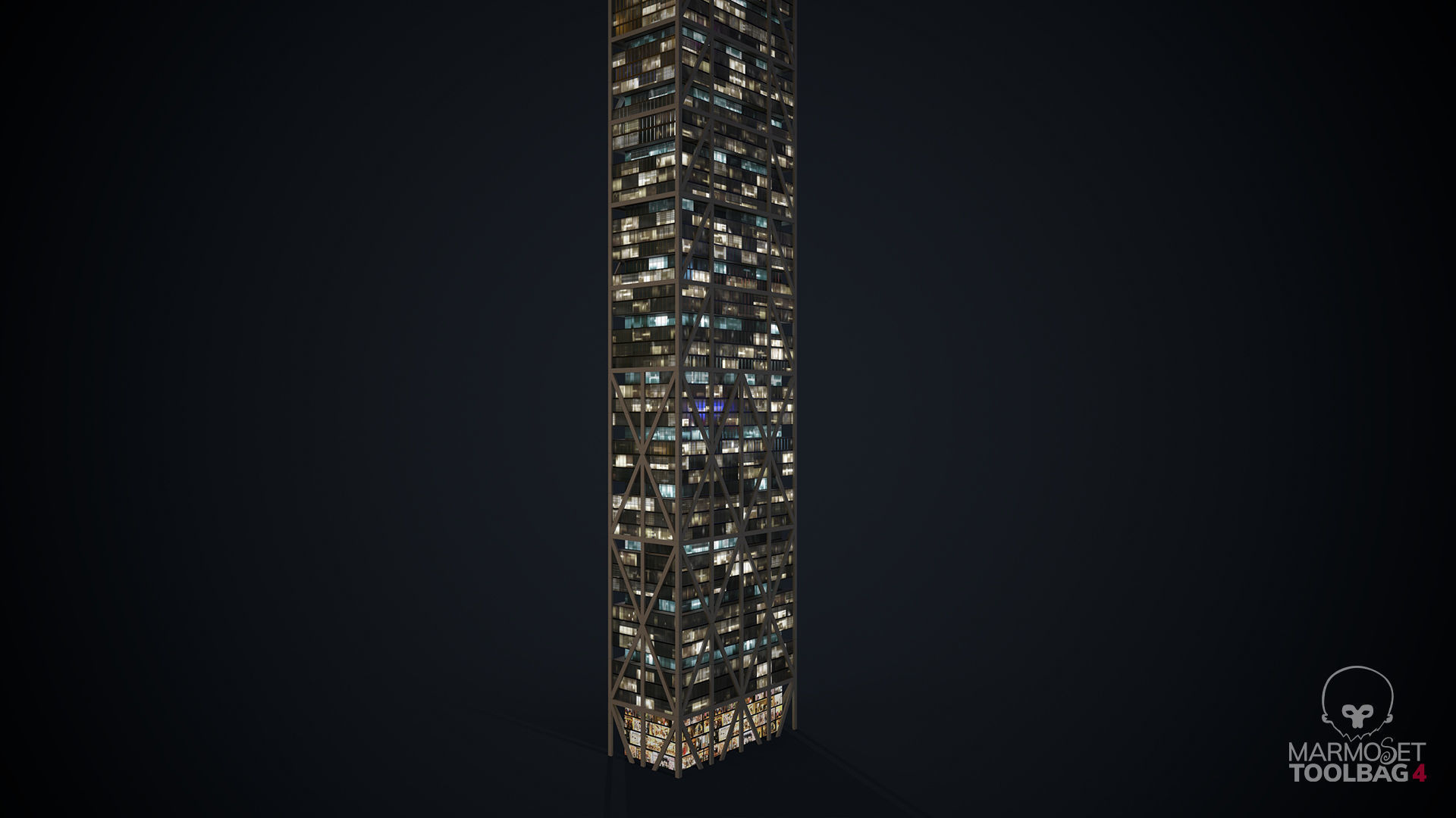 Apartment Building Day and Night Low-poly 3D model_14