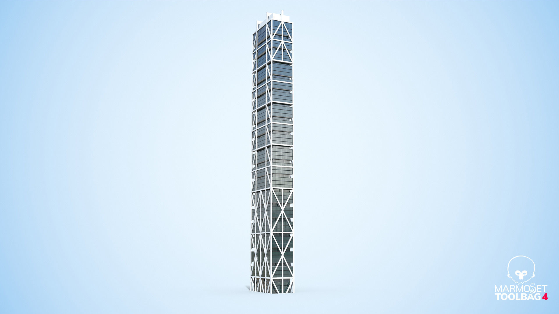 Apartment Building Day and Night Low-poly 3D model_5