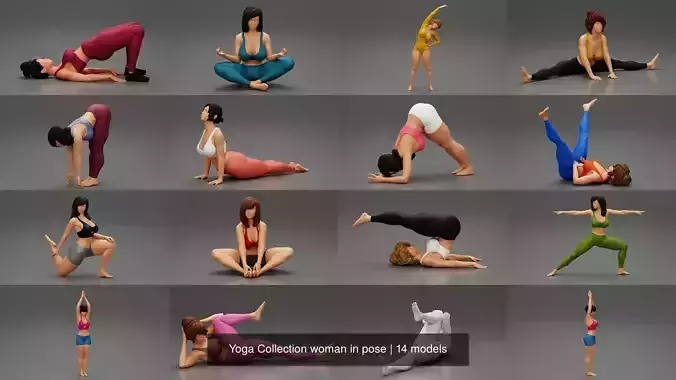 Yoga Collection woman in pose 