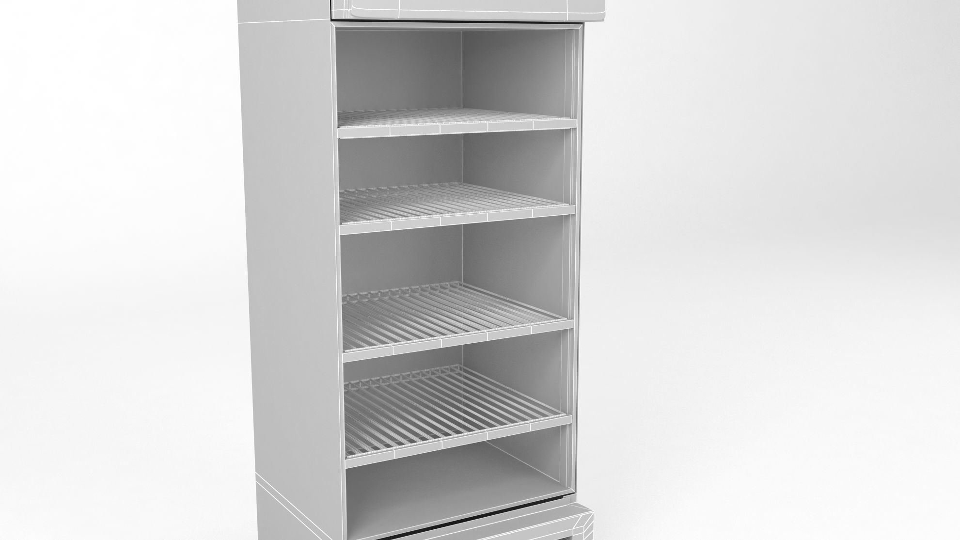 single door coca-cola fridge Low-poly 3D model_3