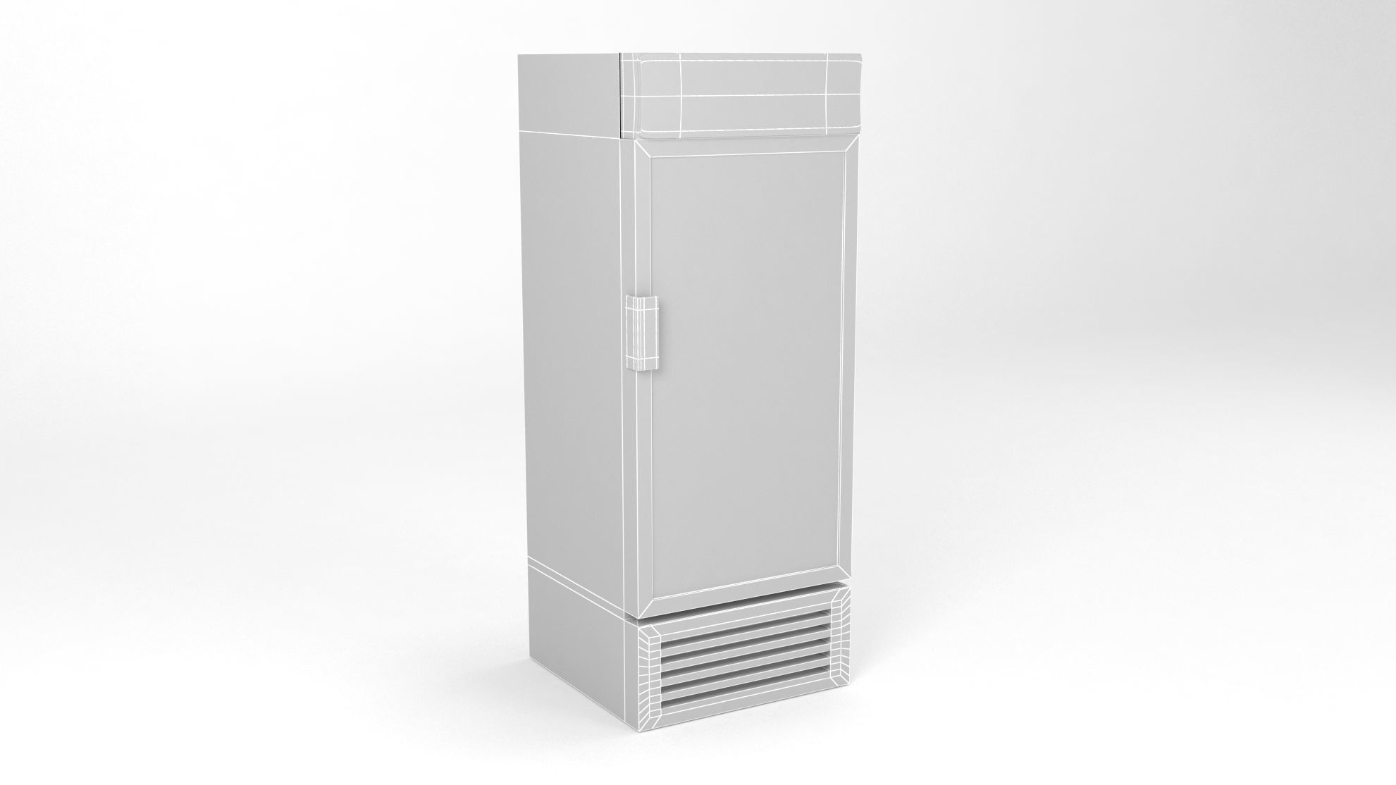 single door coca-cola fridge Low-poly 3D model_4