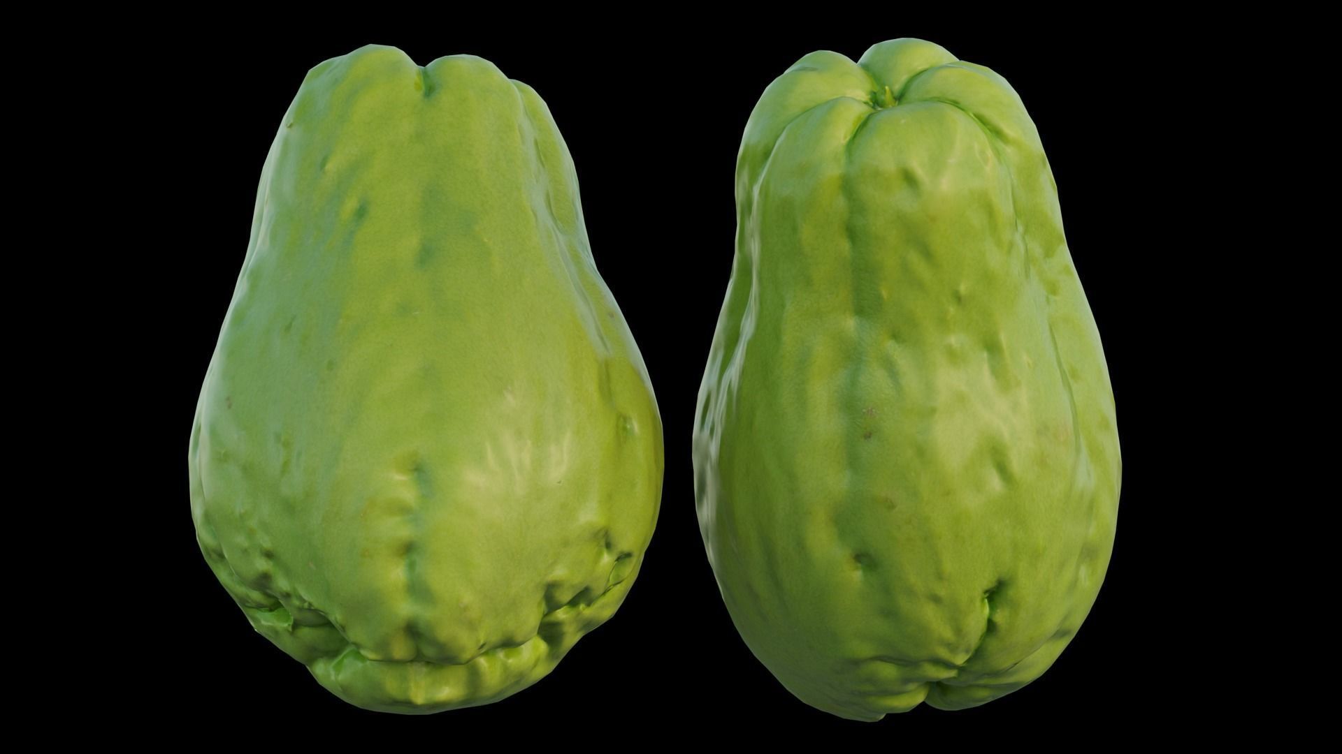 Chayote cucumber 3D model_10