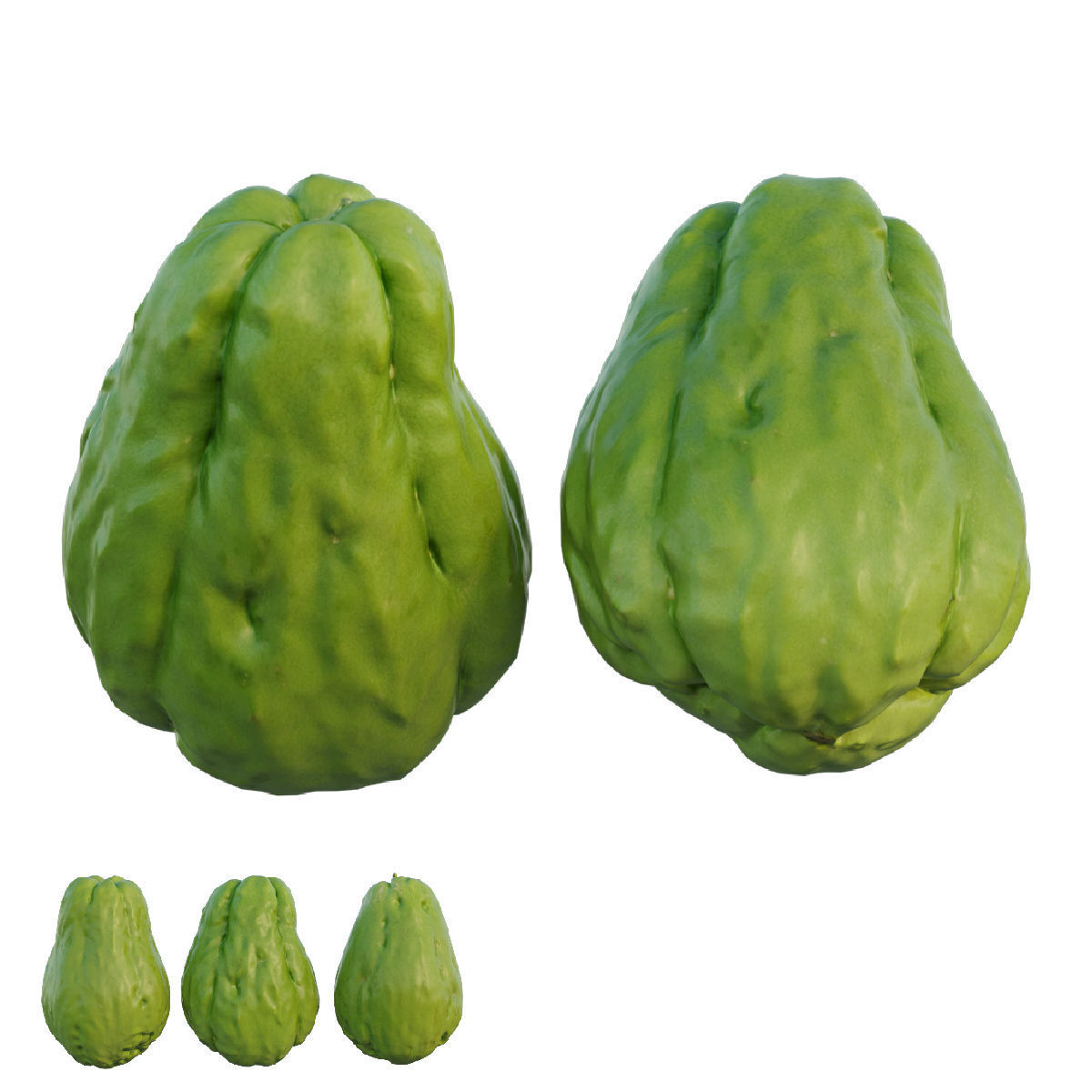 Chayote cucumber 3D model_3