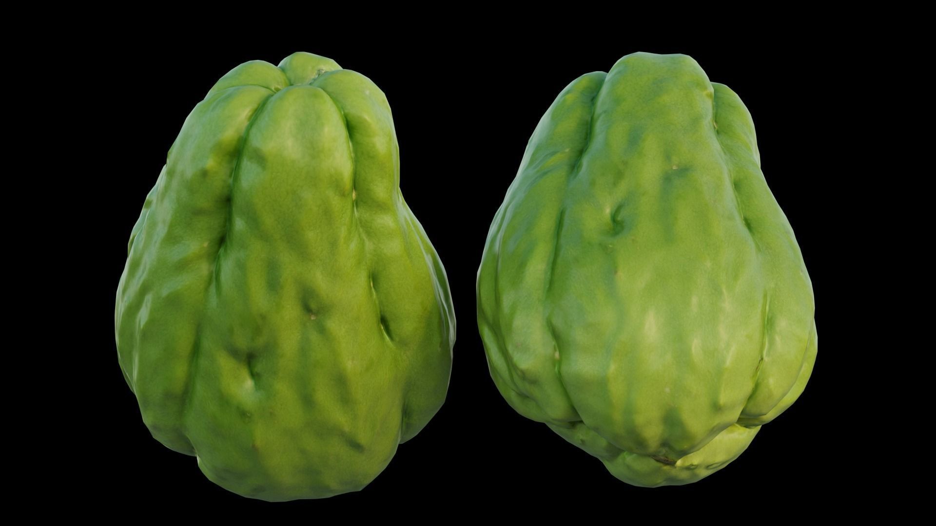 Chayote cucumber 3D model_11