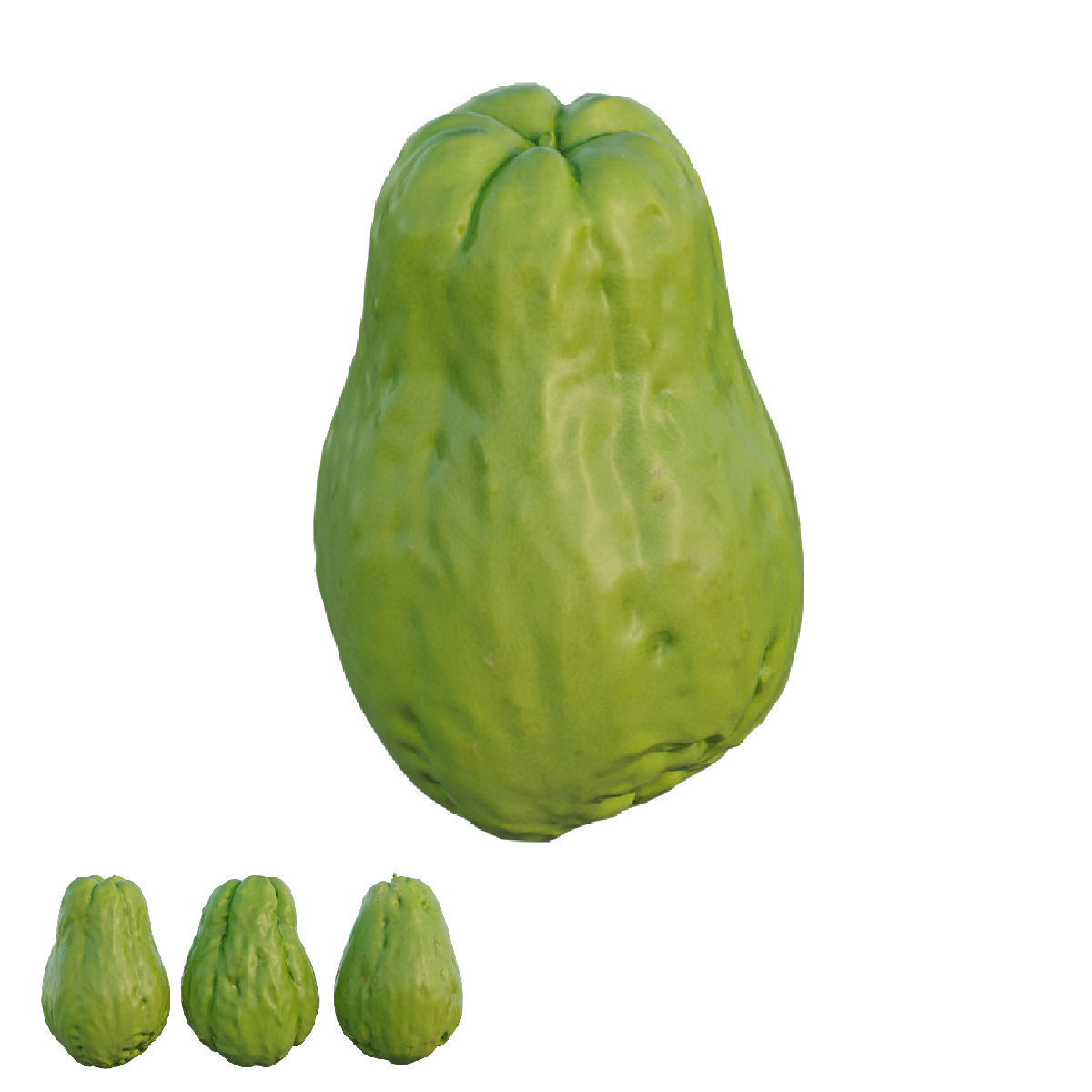 Chayote cucumber 3D model_5