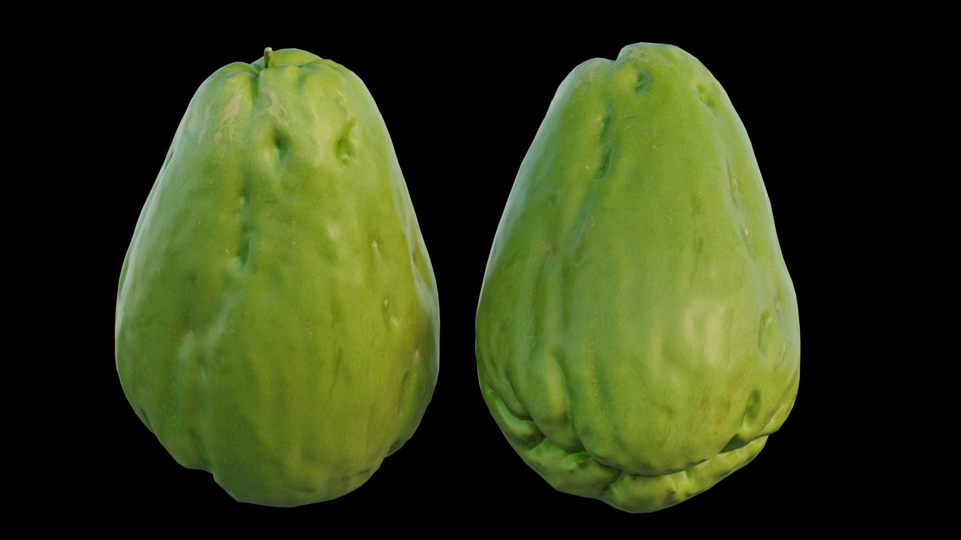 Chayote cucumber 3D model_12