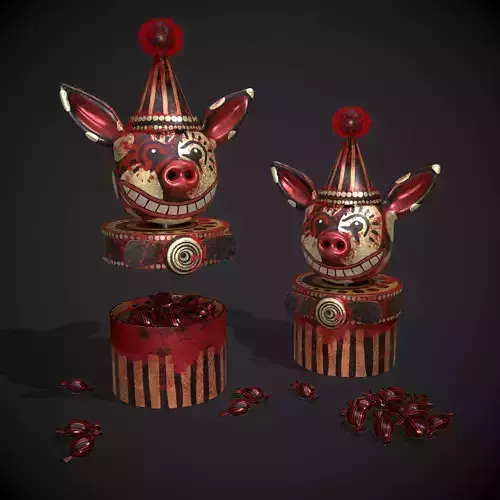 Pig Head Candy Tin