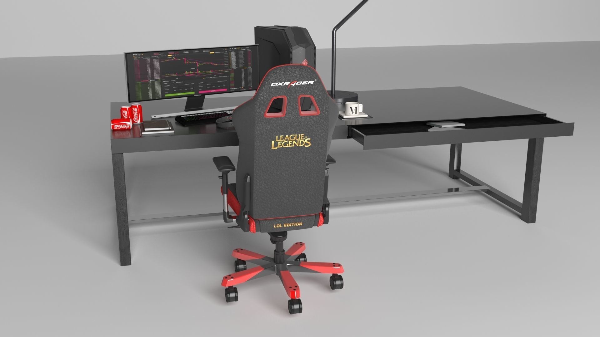 gaming pc computer 3D model_5