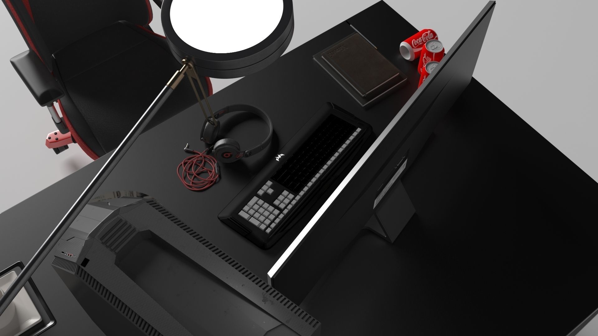 gaming pc computer 3D model_3