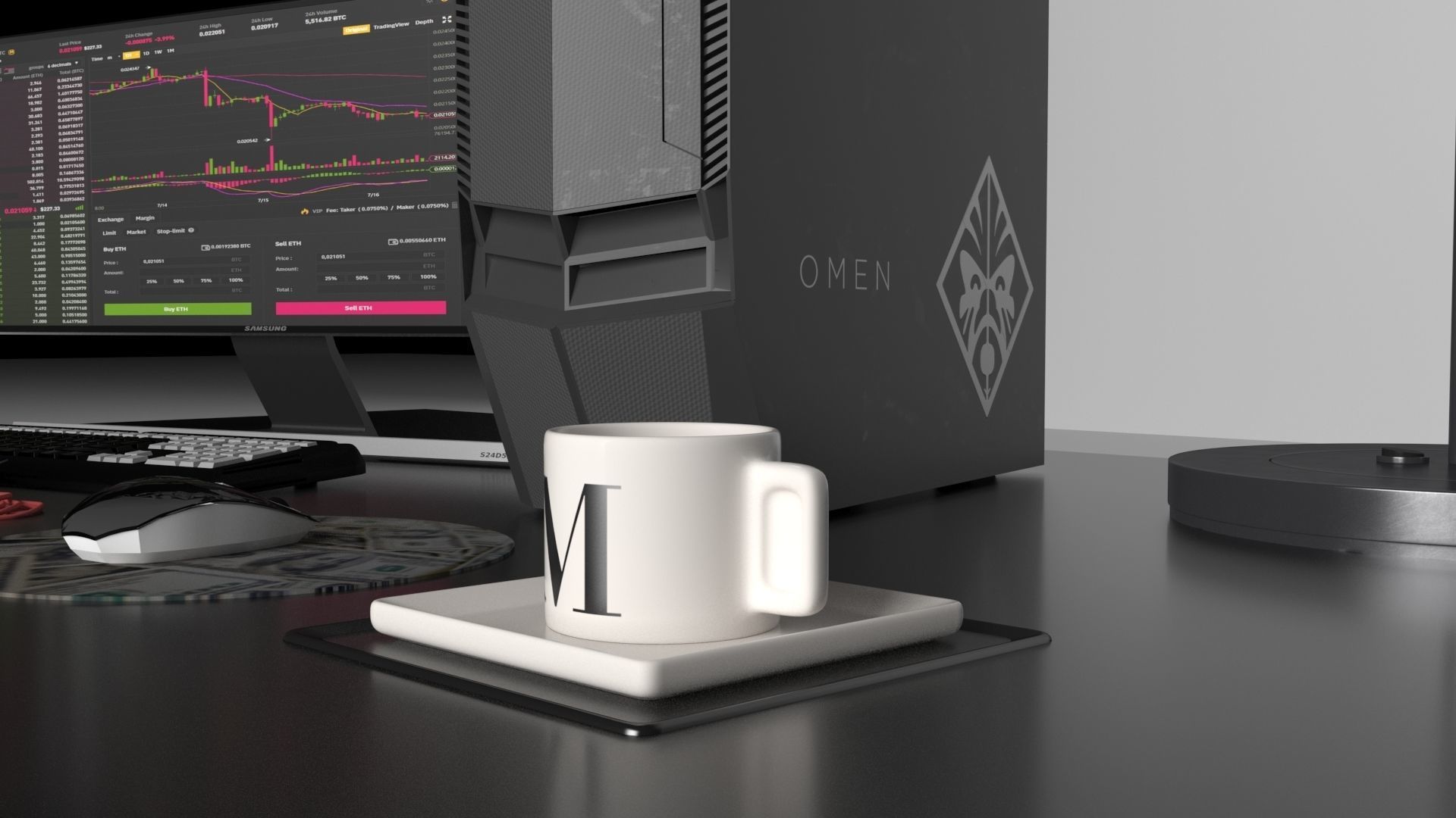 gaming pc computer 3D model_2